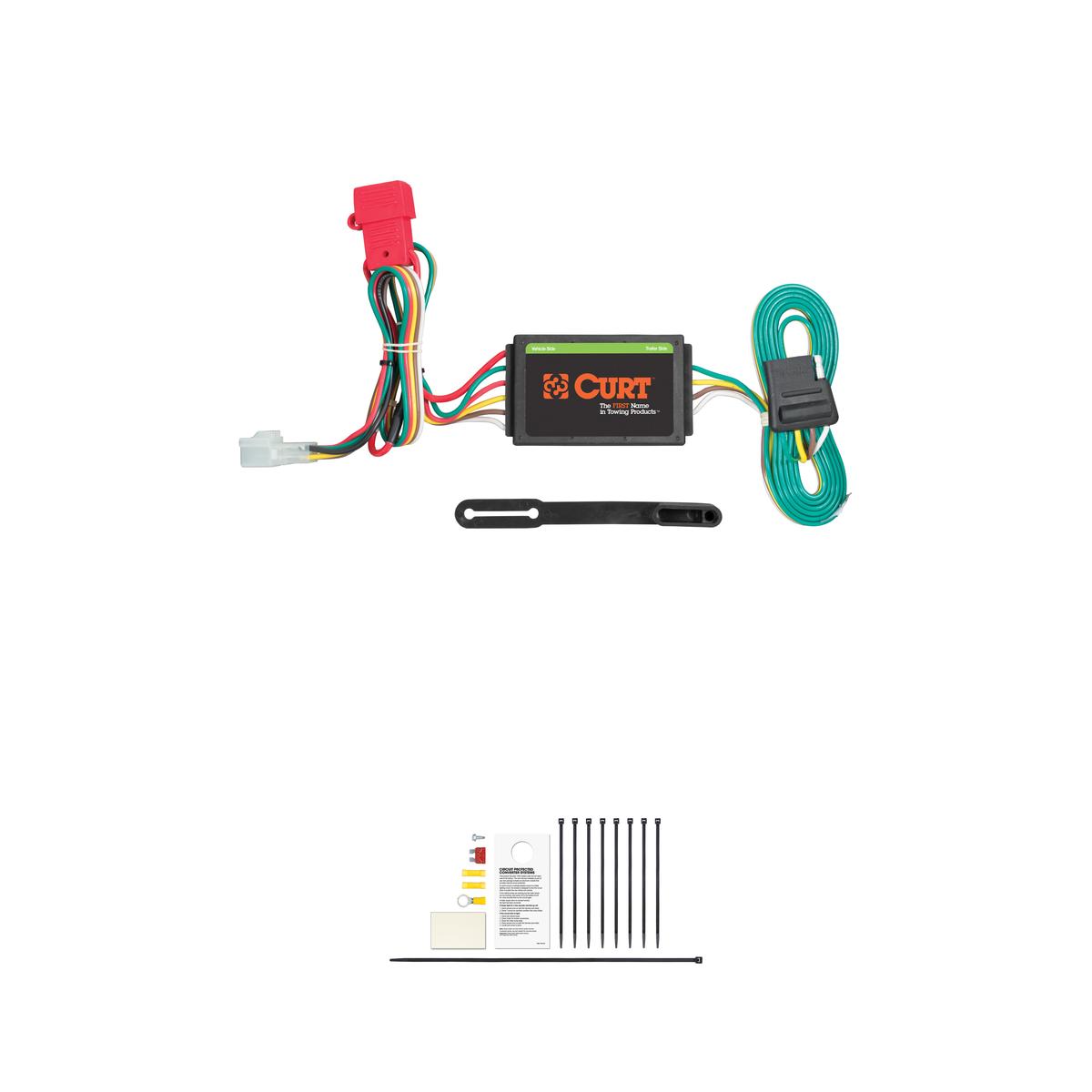 CURT Custom 4-Flat, Select Subaru Vehicles OEM Tow Package Required Trailer Connector Kit thumbnail 0