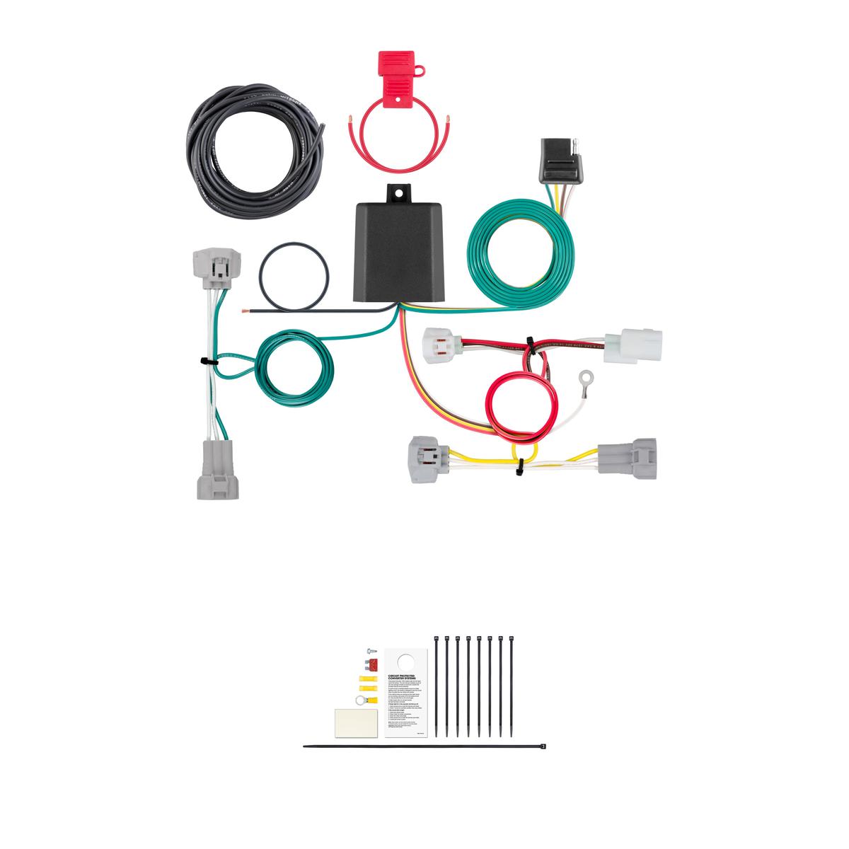 CURT Custom Wiring Harness, 4-Way Flat Output, Select Toyota Tacoma Trailer Connector Kit thumbnail 0