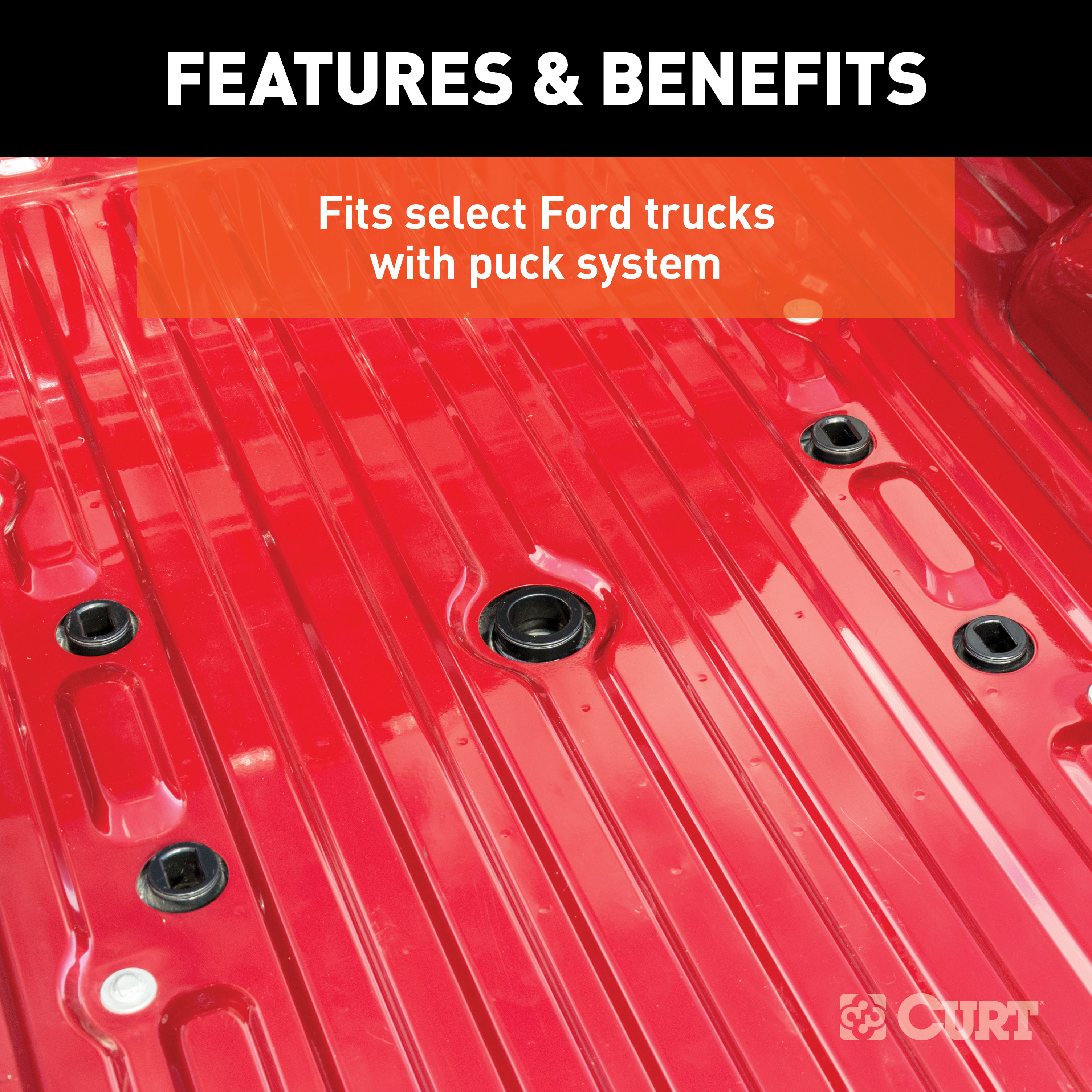 20K Puck System 11-23 Ford F250/ 350/ 450 (Super Duty) 20K, A20 CURT  5th Wheel Hitch 8' Bed Puck System thumbnail 3