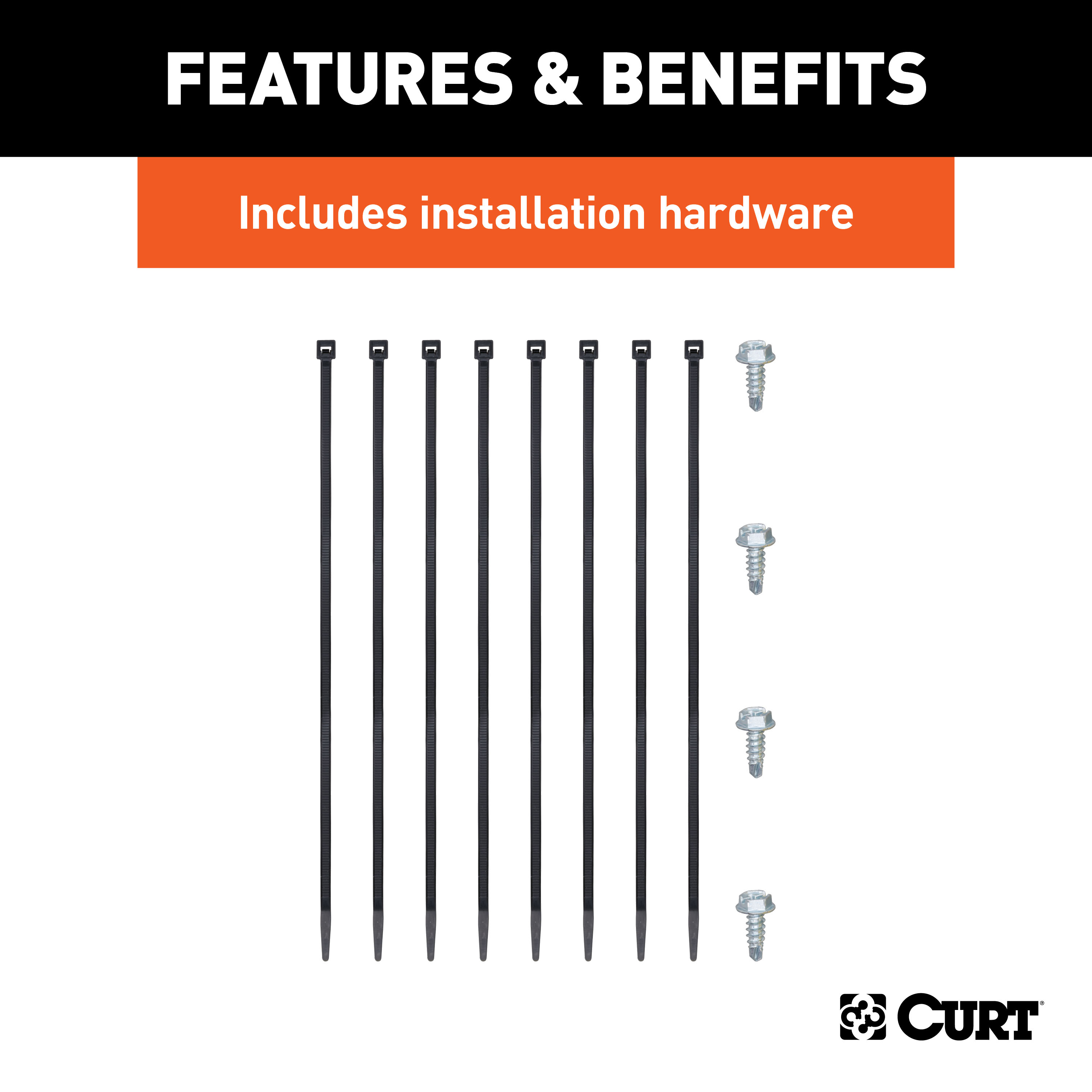 CURT 7' Custom Wiring Extension Harnesses (Adds 7-Way RV Blade to Truck Bed, 10-Pack) Trailer Connector Kit thumbnail 5