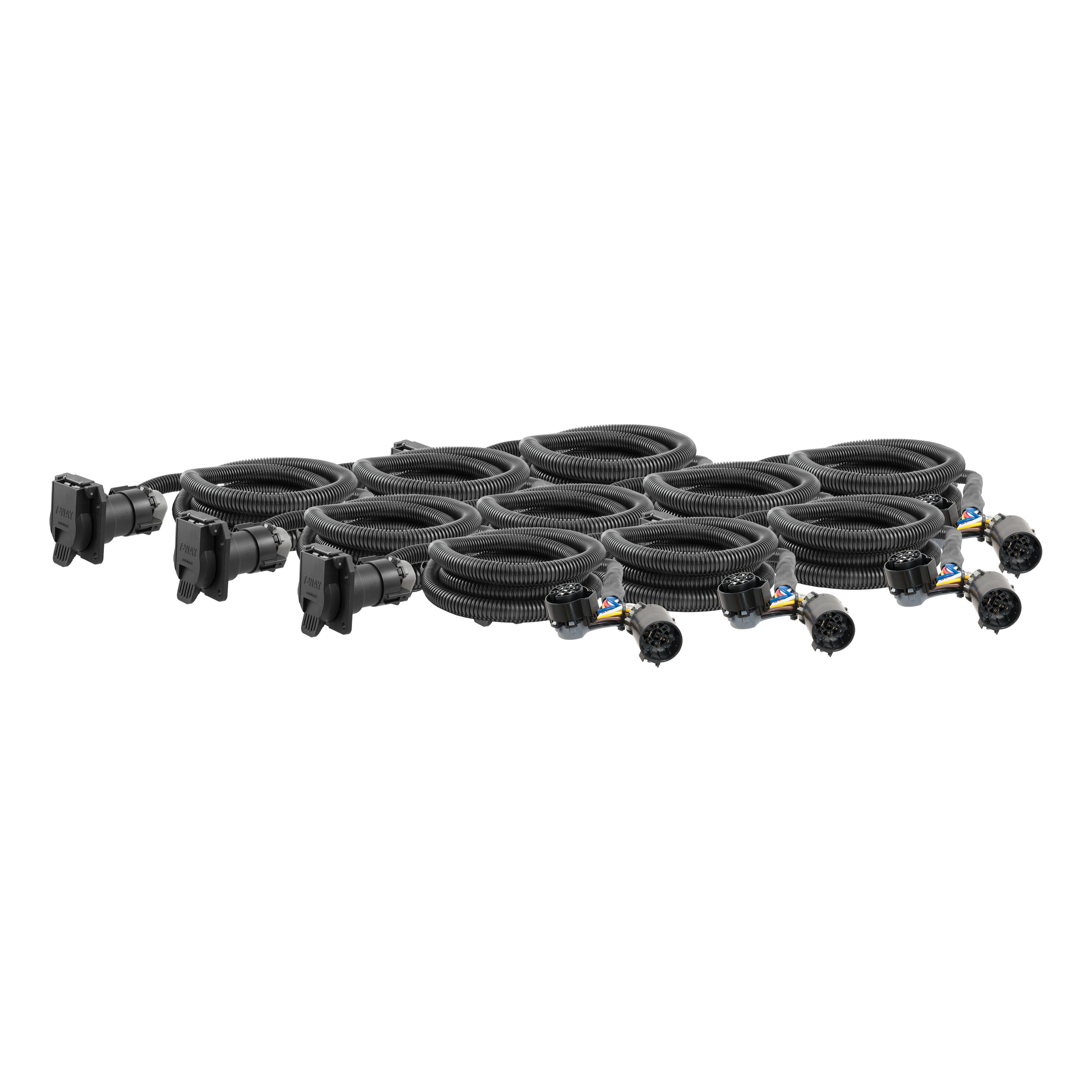 CURT 7' Custom Wiring Extension Harnesses (Adds 7-Way RV Blade to Truck Bed, 10-Pack) Trailer Connector Kit thumbnail 0