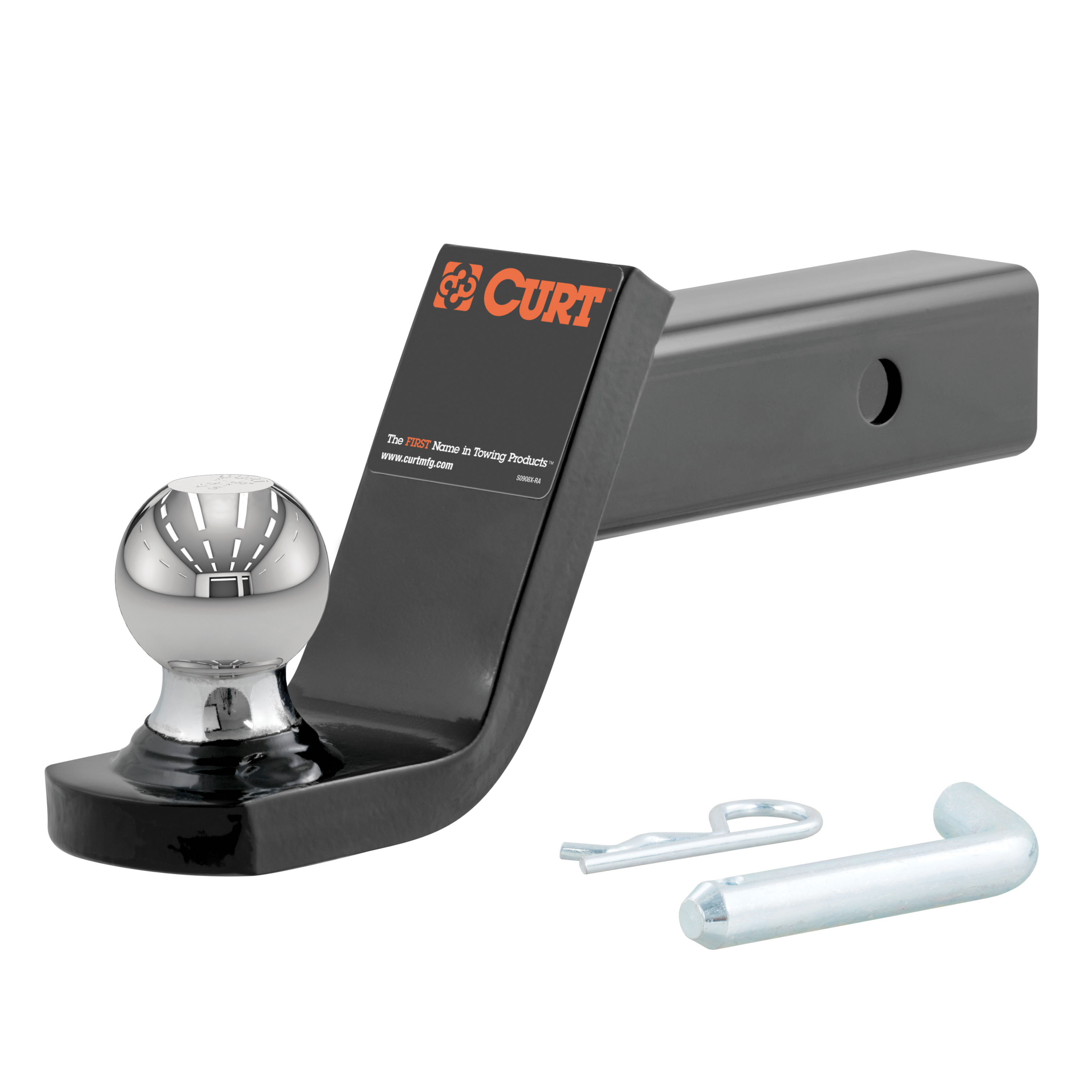 CURT Fusion Ball Mount with 2" Ball (2" Shank, 7,500 lbss., 4" Drop) Trailer Hitch Ball Mount thumbnail 0
