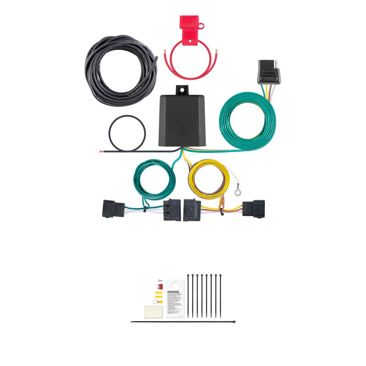 CURT Custom Wiring, 4-Way Flat, Select Edge, Escape, Freestar, MKX, Tribute Trailer Connector Kit thumbnail 0