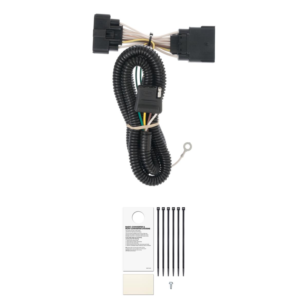 CURT Custom Wiring Harness, 4-Way Flat Output, Select Ford Explorer Trailer Connector Kit thumbnail 0