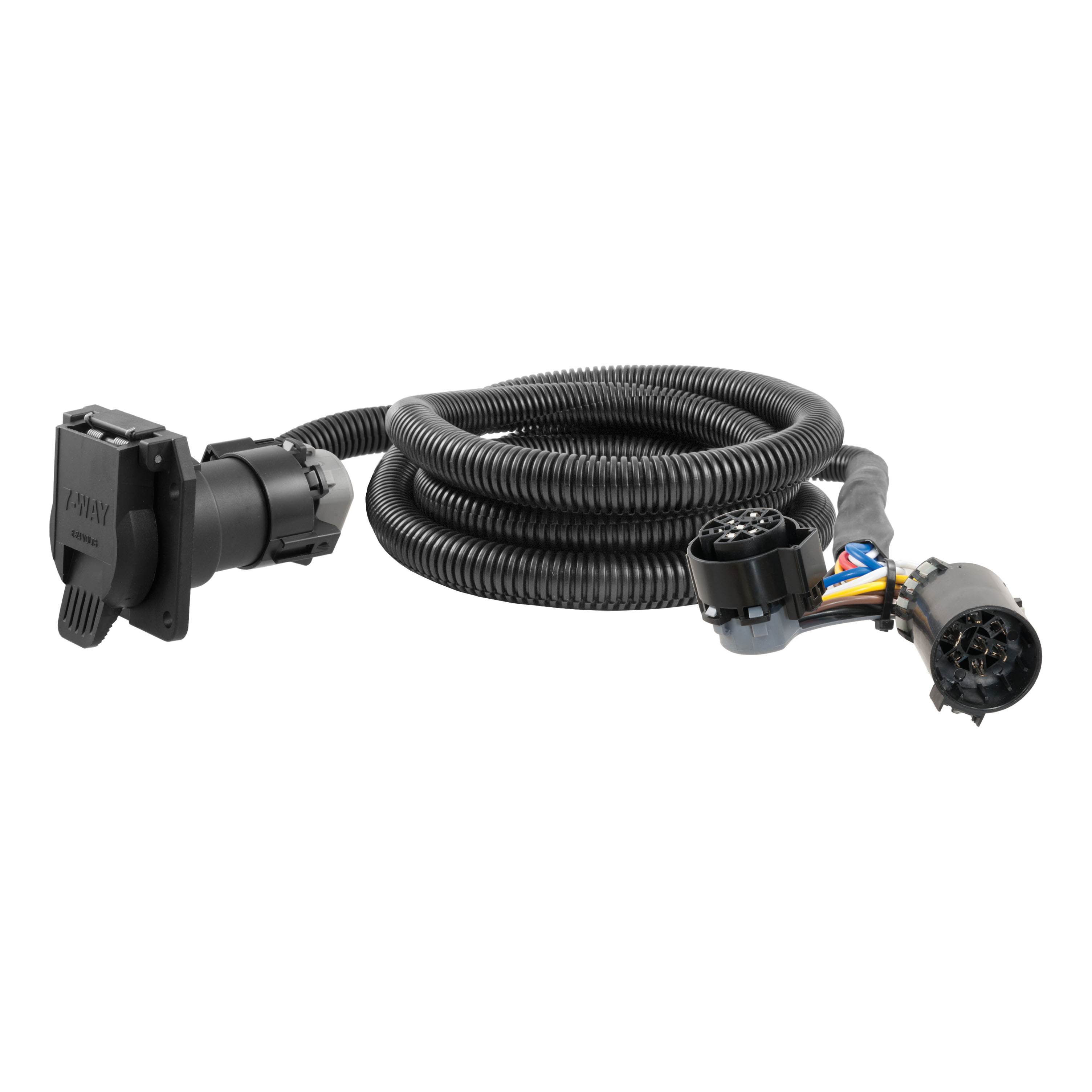 CURT 7' Custom Wiring Extension Harness (Adds 7-Way RV Blade to Truck Bed, Packaged) Trailer Connector Kit thumbnail 0