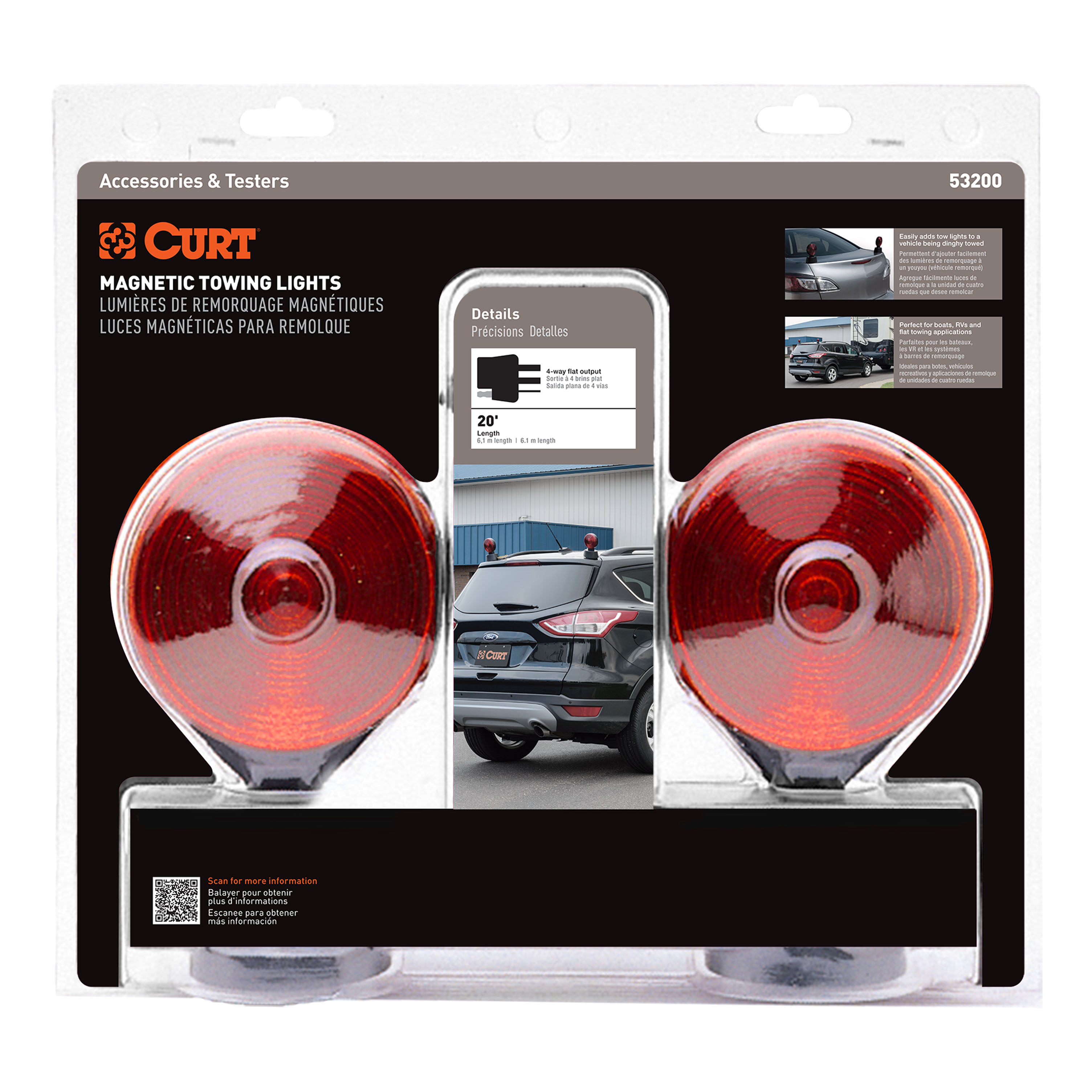 CURT Magnetic Tow Lights Trailer Connector Kit thumbnail 3