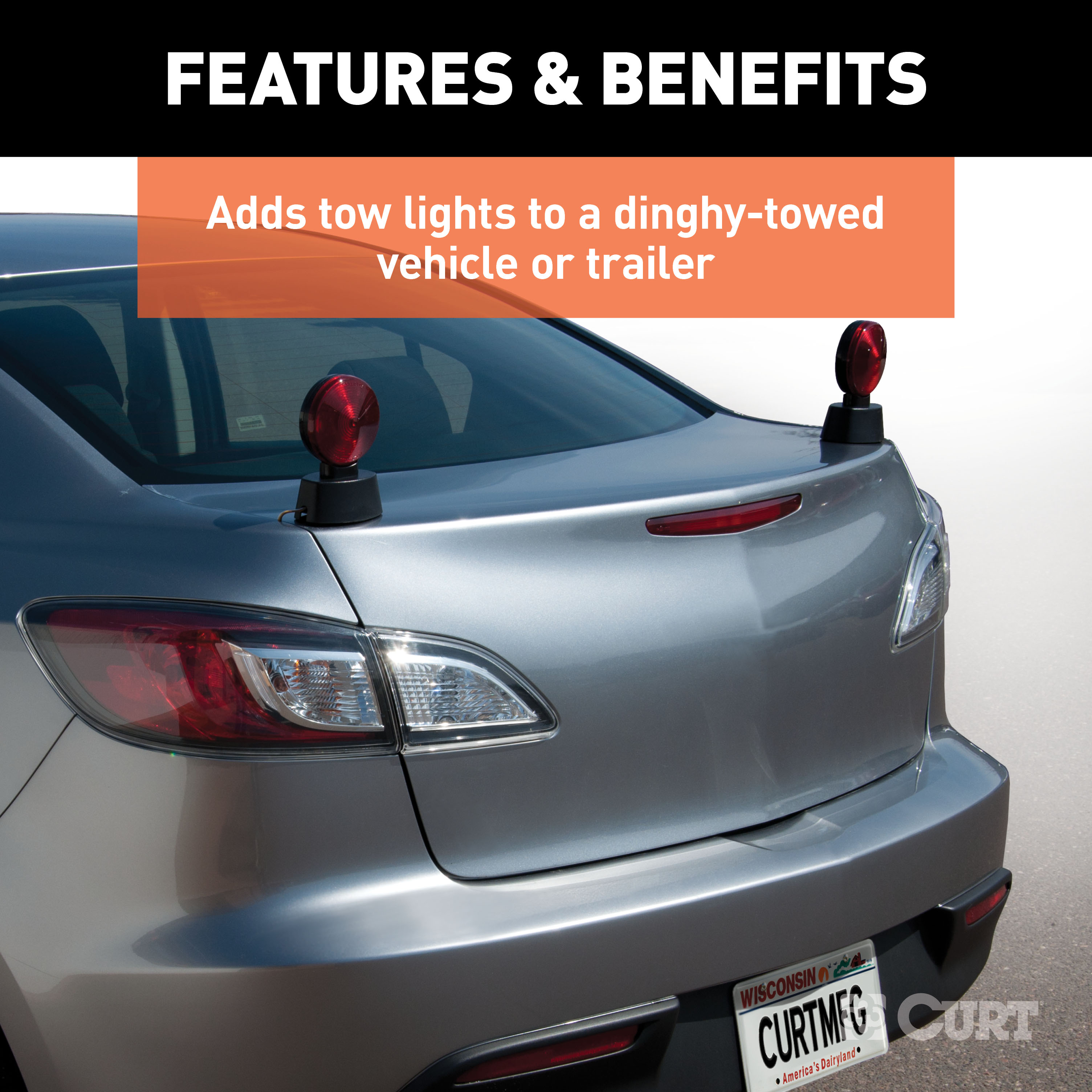 CURT Magnetic Tow Lights Trailer Connector Kit thumbnail 2