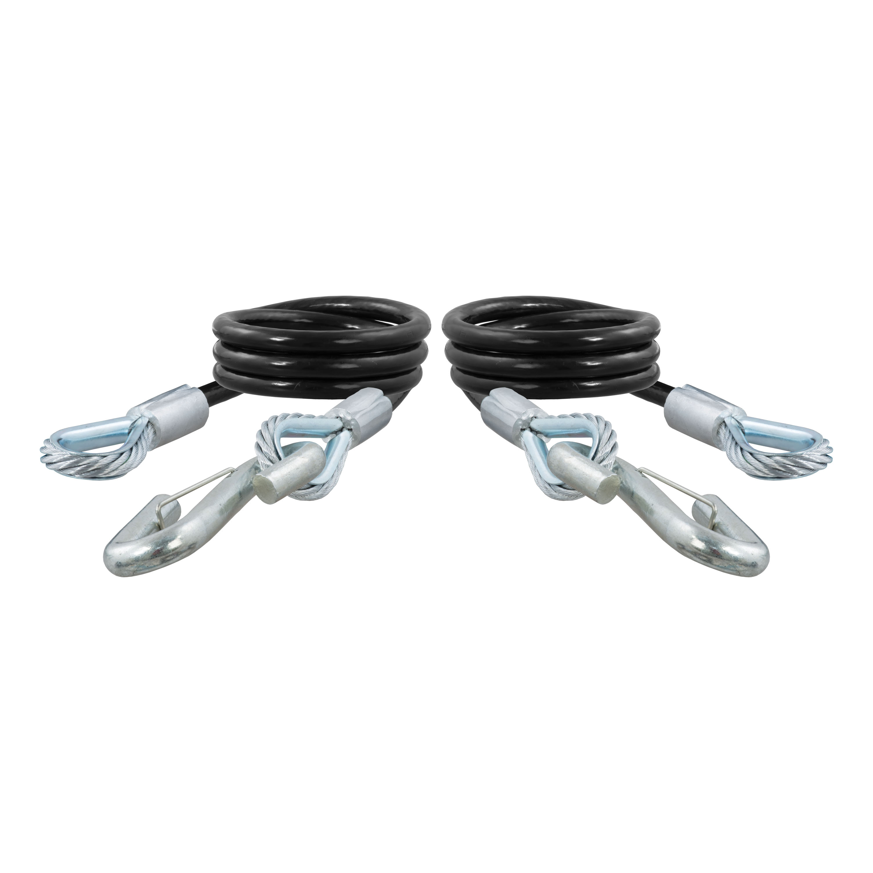 CURT 44" Safety Cables with 2 Snap Hooks (7,500 lbs, Vinyl-Coated, 2-Pack) Trailer Hitch thumbnail 0