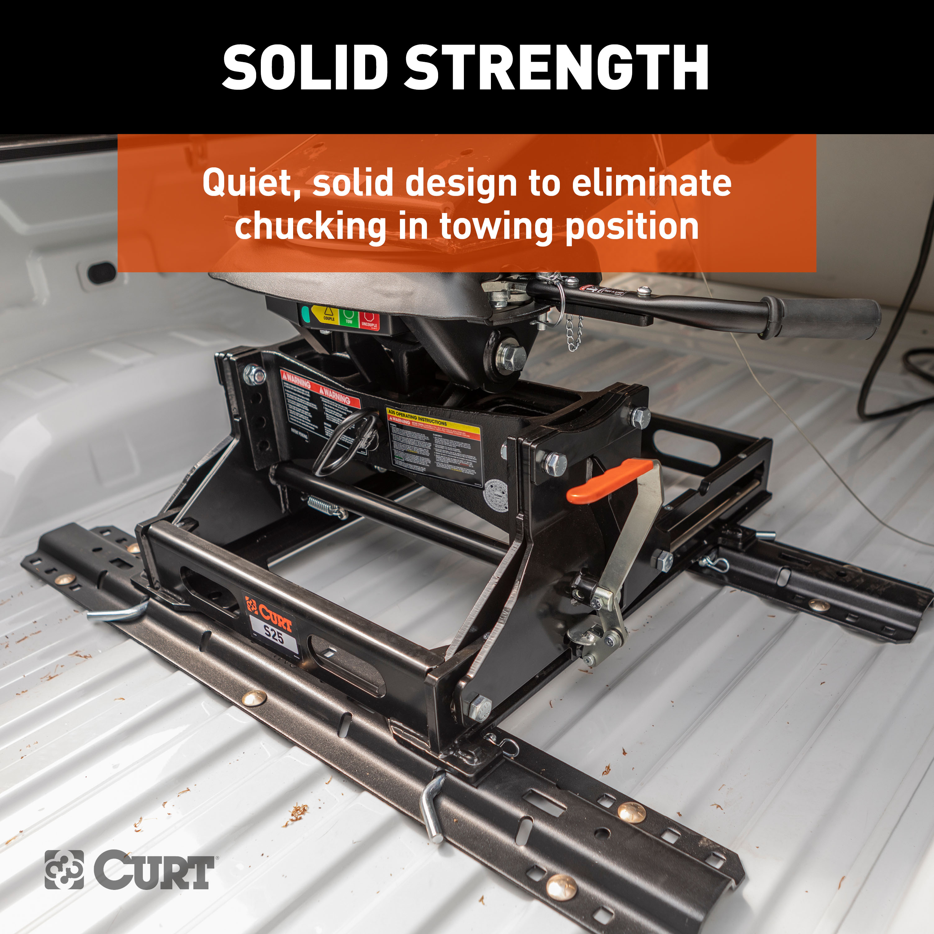 CURT S25 5th Wheel Slider, 25,000 lbs. Fifth Wheel Trailer Hitch Mount Kit thumbnail 5