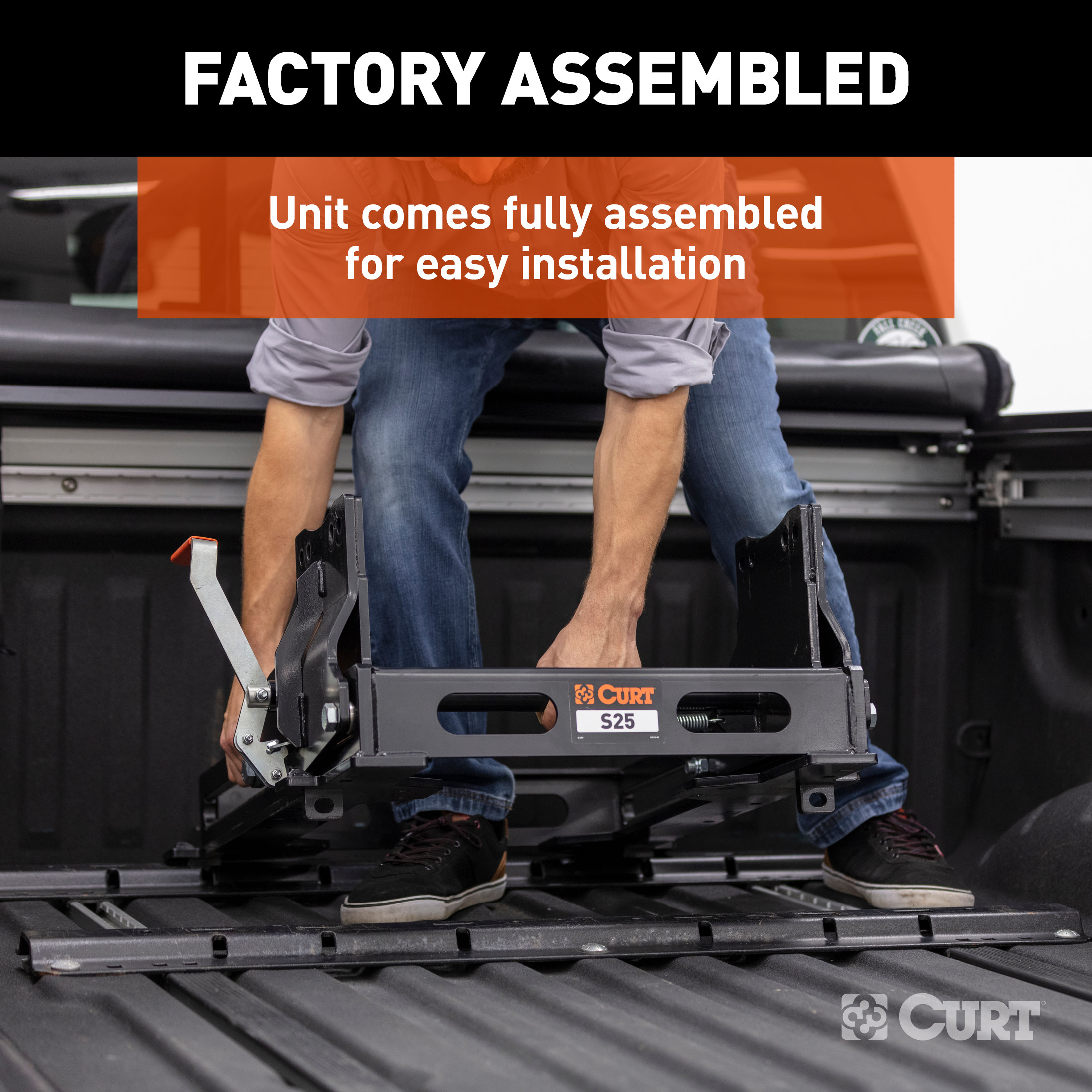 CURT S25 5th Wheel Slider, 25,000 lbs. Fifth Wheel Trailer Hitch Mount Kit thumbnail 4