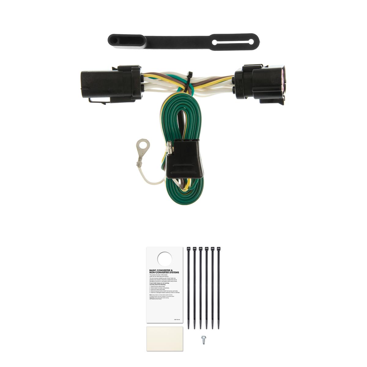 CURT Custom Wiring Harness, 4-Way Flat Output, Select Ford F-150, F-250 Trailer Connector Kit thumbnail 0