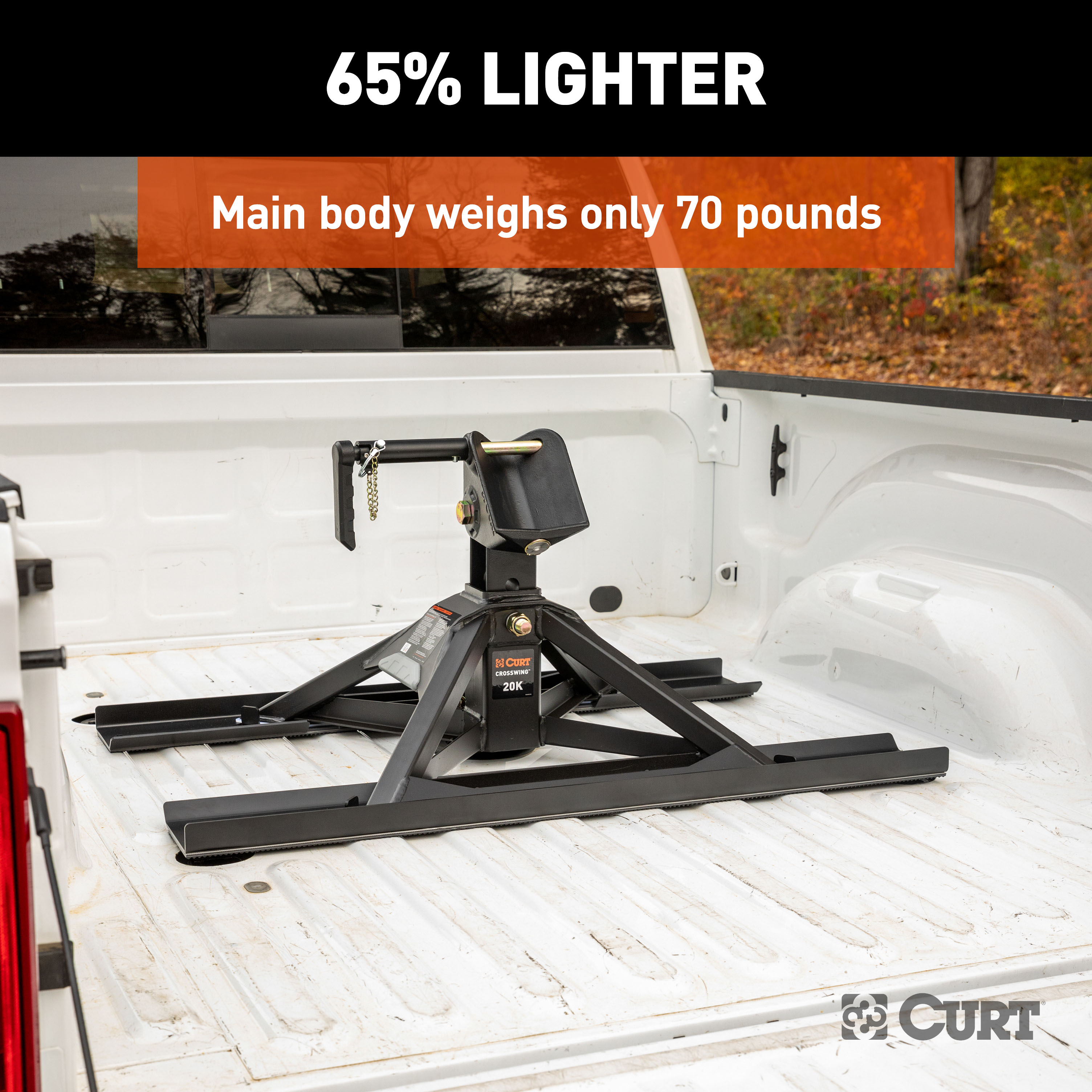 CURT CrossWing 20K 5th Wheel Hitch with Bed Protectors for 2-5/16" Gooseneck thumbnail 4