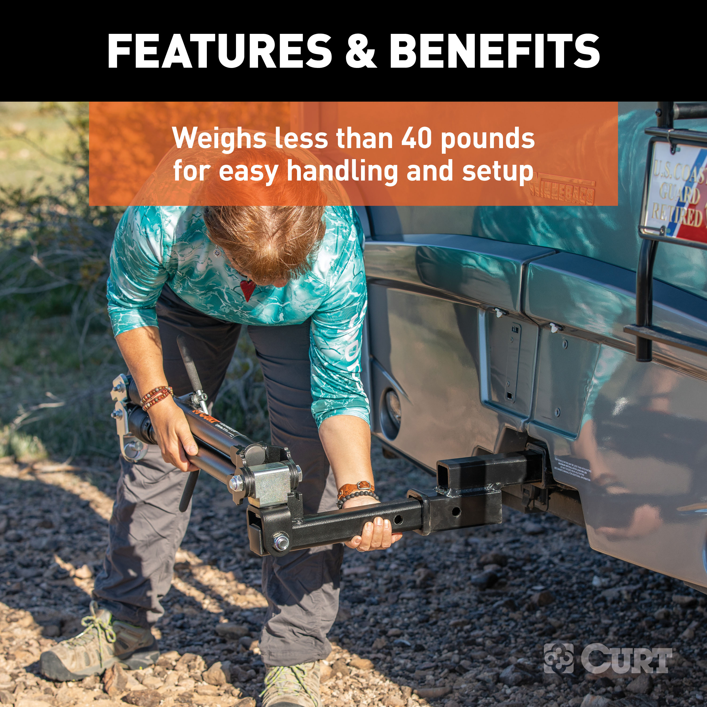 CURT Rambler Steel RV Tow Bar (7,500 lbs., 2" Shank) Tow Bar thumbnail 5