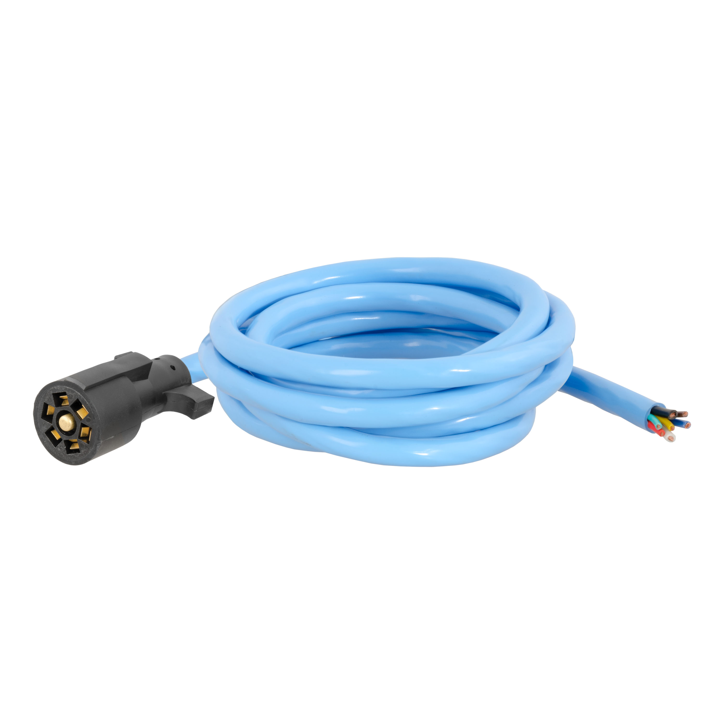 CURT Cold-Weather Replacement 7-Way RV Blade with 10' Wires (Trailer Side) Trailer Wiring Adapter Connector thumbnail 0