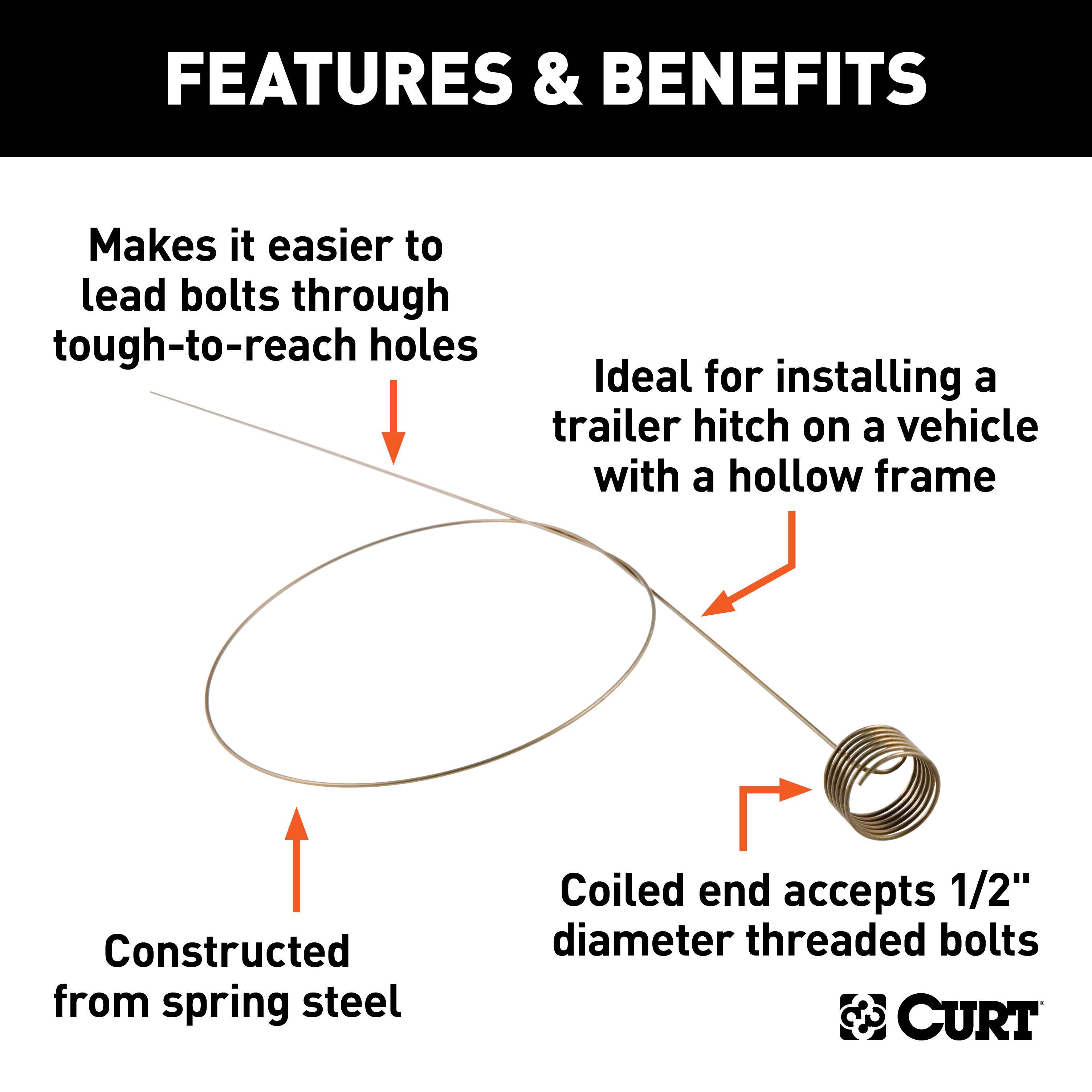 CURT Fish Wire for 1/2" Diameter Bolts thumbnail 1
