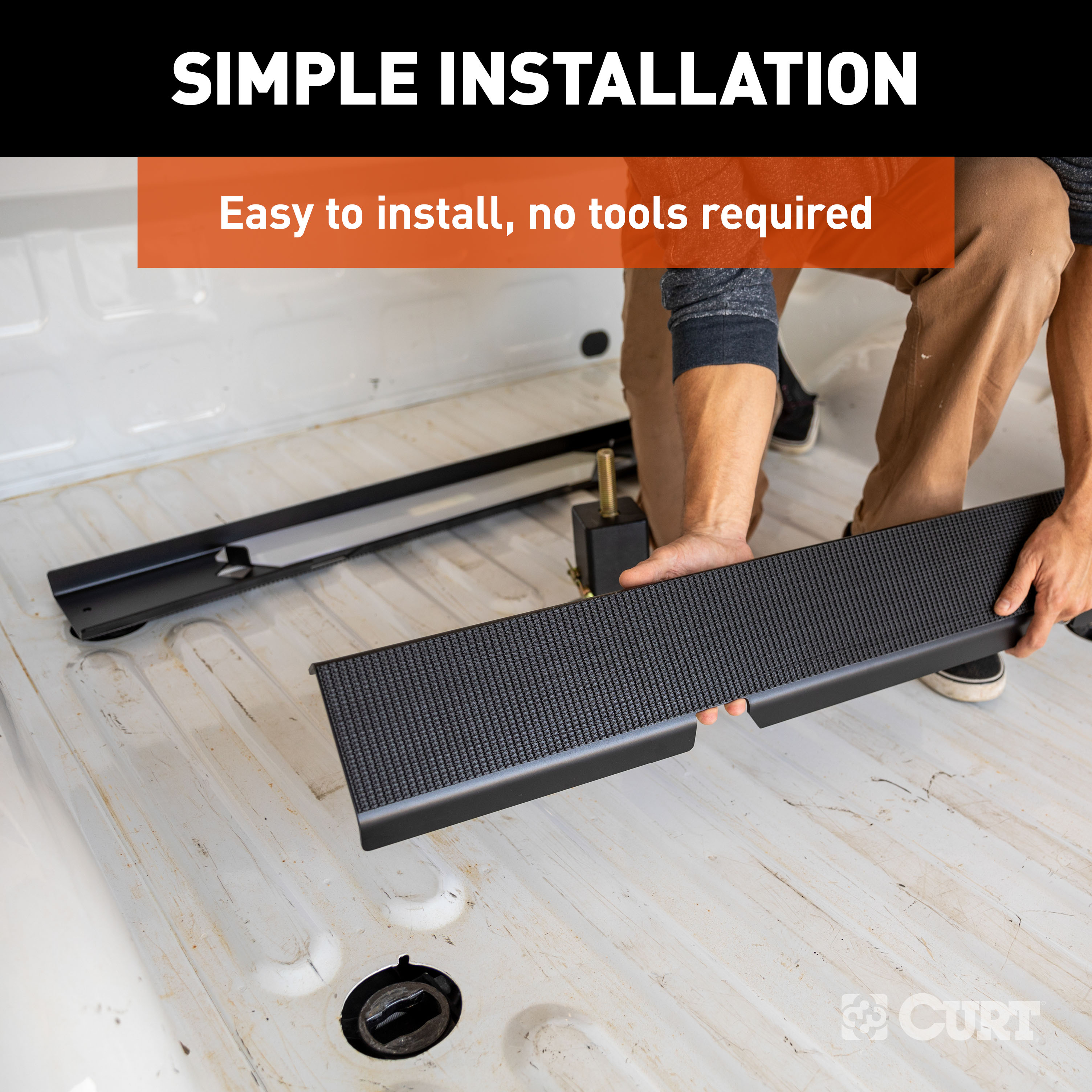 CURT CrossWing 5th Wheel Bed Protector Supports Fifth Wheel Trailer Hitch Rail Kit thumbnail 3