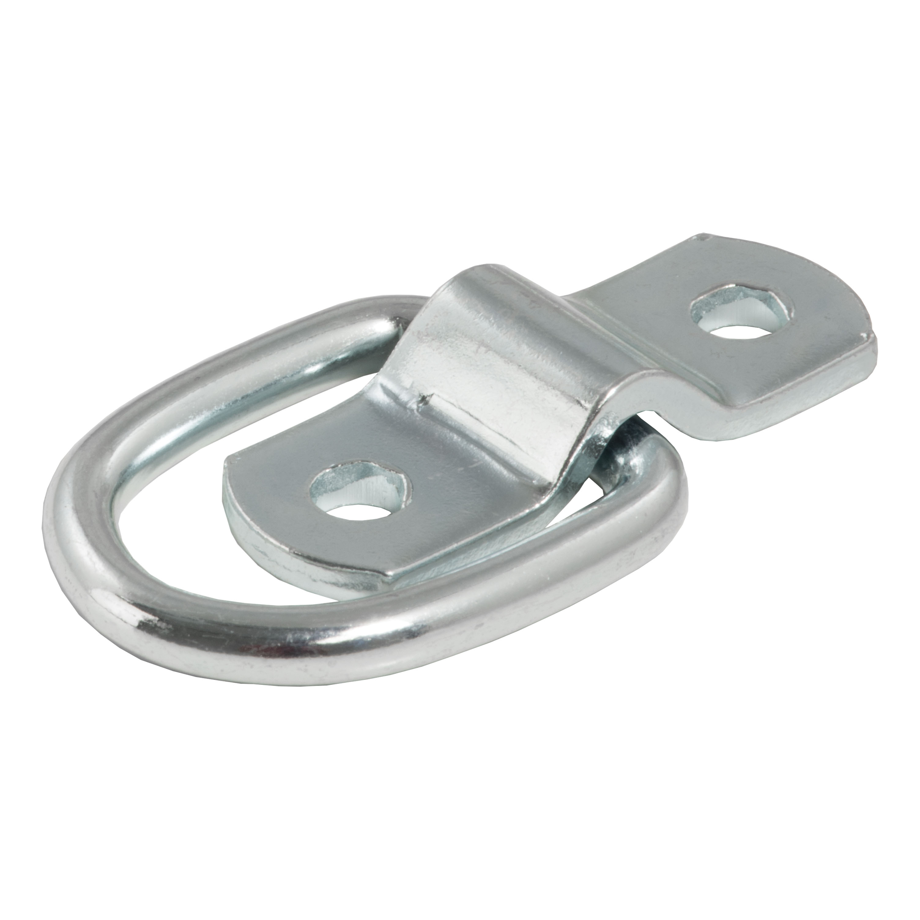 CURT 1" x 1-1/4" Surface-Mounted Tie-Down D-Ring (1,200 lbs, Clear Zinc) Tow Ring thumbnail 1