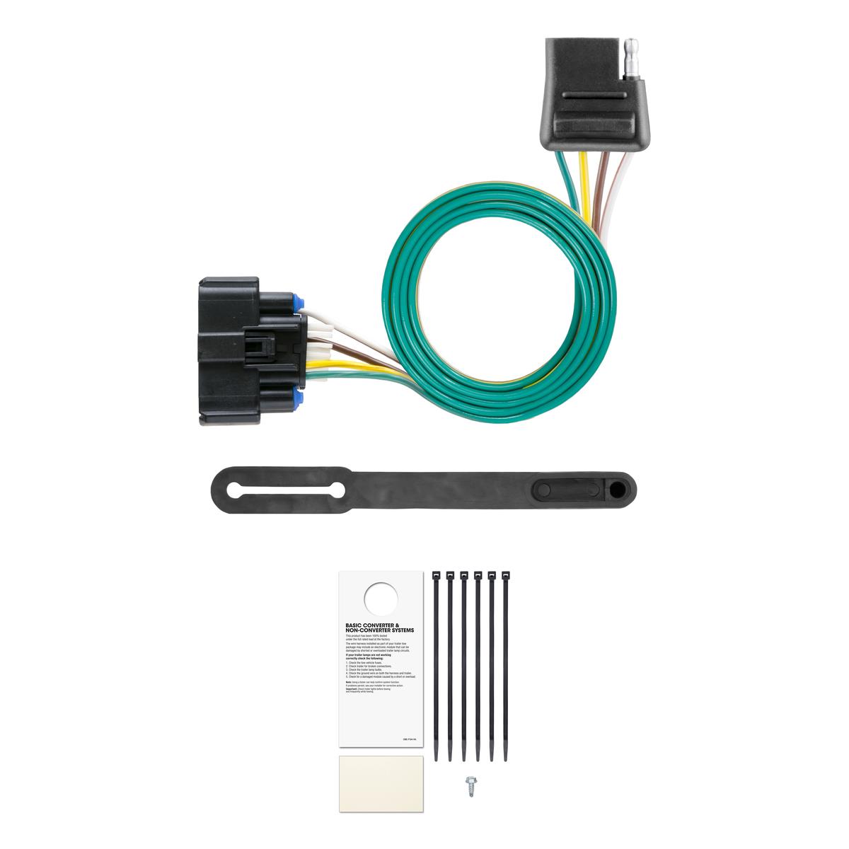 CURT Custom 4-Flat, Select Chevrolet Traverse, OEM Tow Package Required Trailer Connector Kit thumbnail 0