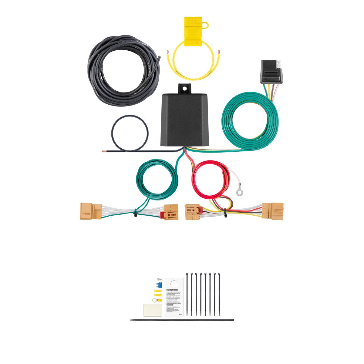 CURT Custom Wiring Harness, 4-Way Flat Output, Select Volkswagen Atlas Trailer Connector Kit thumbnail 0