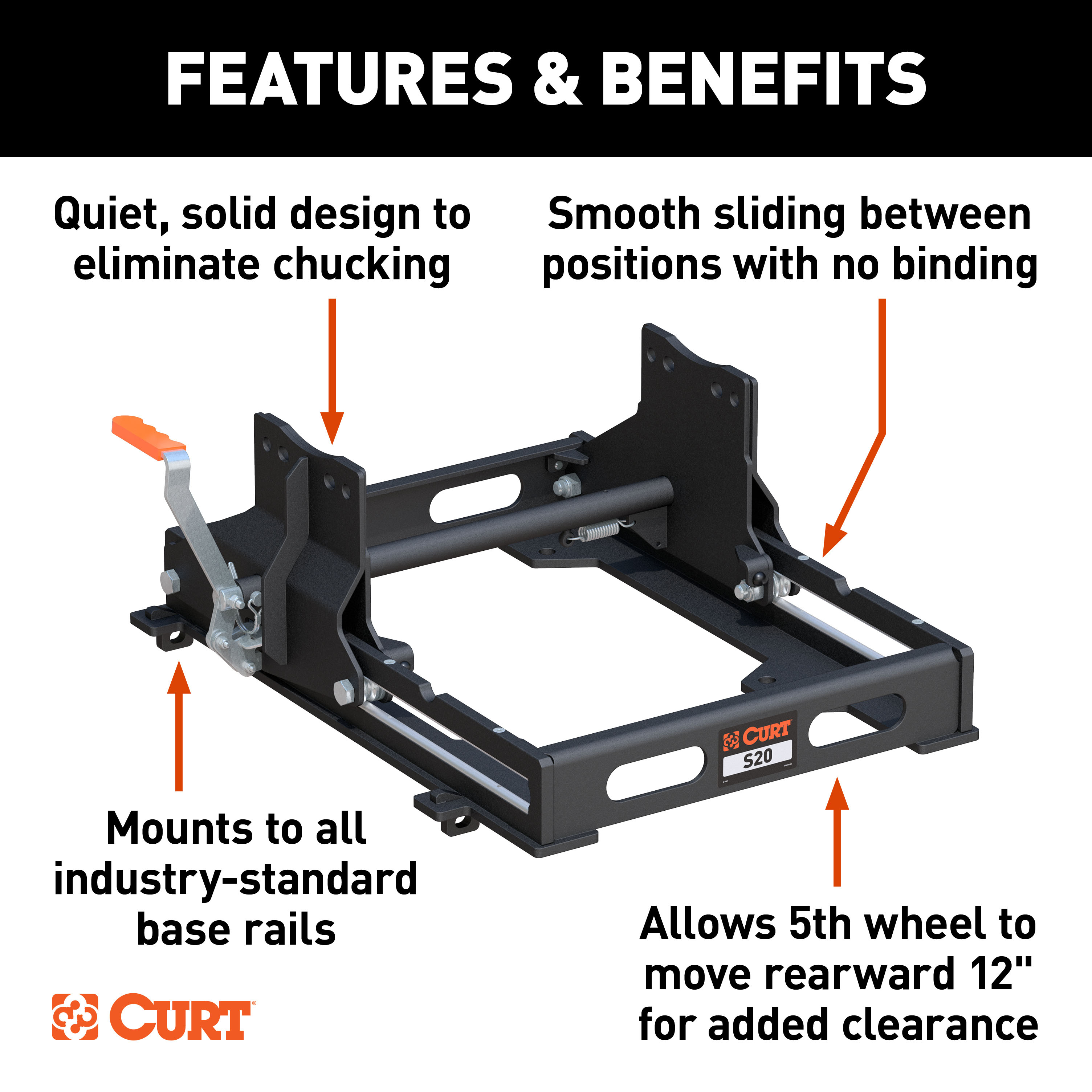 CURT 20K, S20 5th Wheel Slider, 20,000 lbs. 16564 thumbnail 1