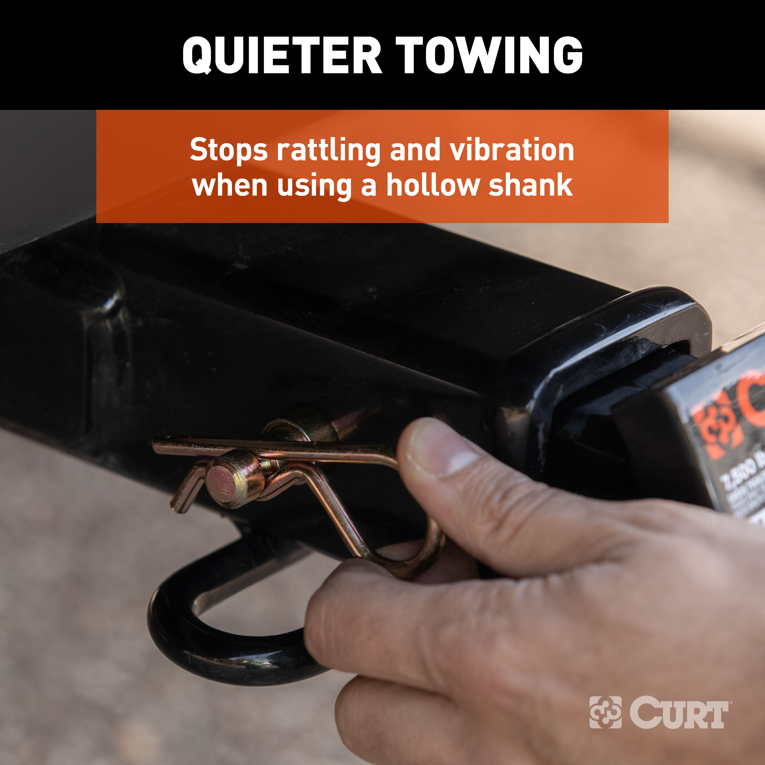 CURT Anti-Rattle Hitch Pin and Shim (Fits 2" Receiver with 5/8" Hole) Trailer Hitch Pin thumbnail 5