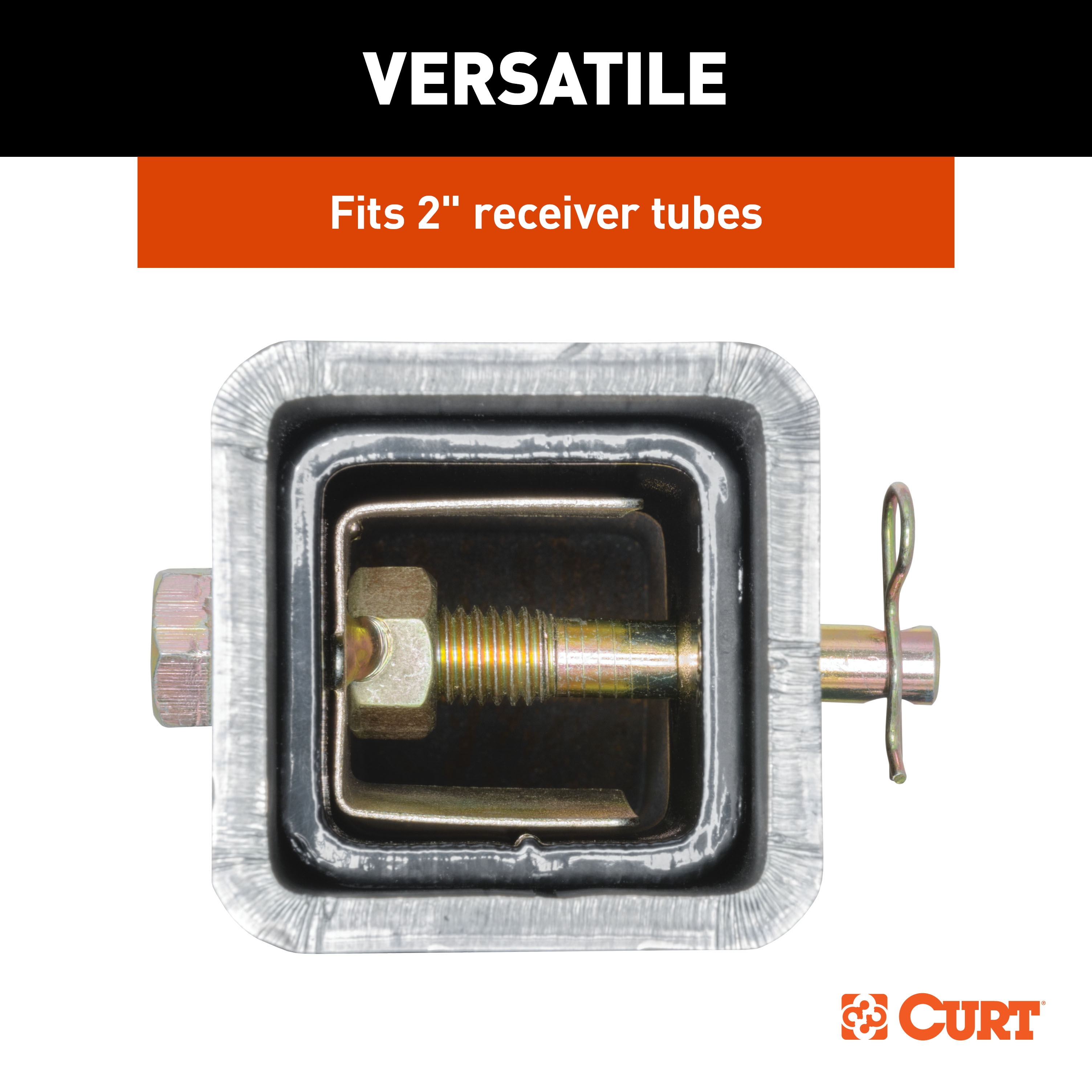 CURT Anti-Rattle Hitch Pin and Shim (Fits 2" Receiver with 5/8" Hole) Trailer Hitch Pin thumbnail 6