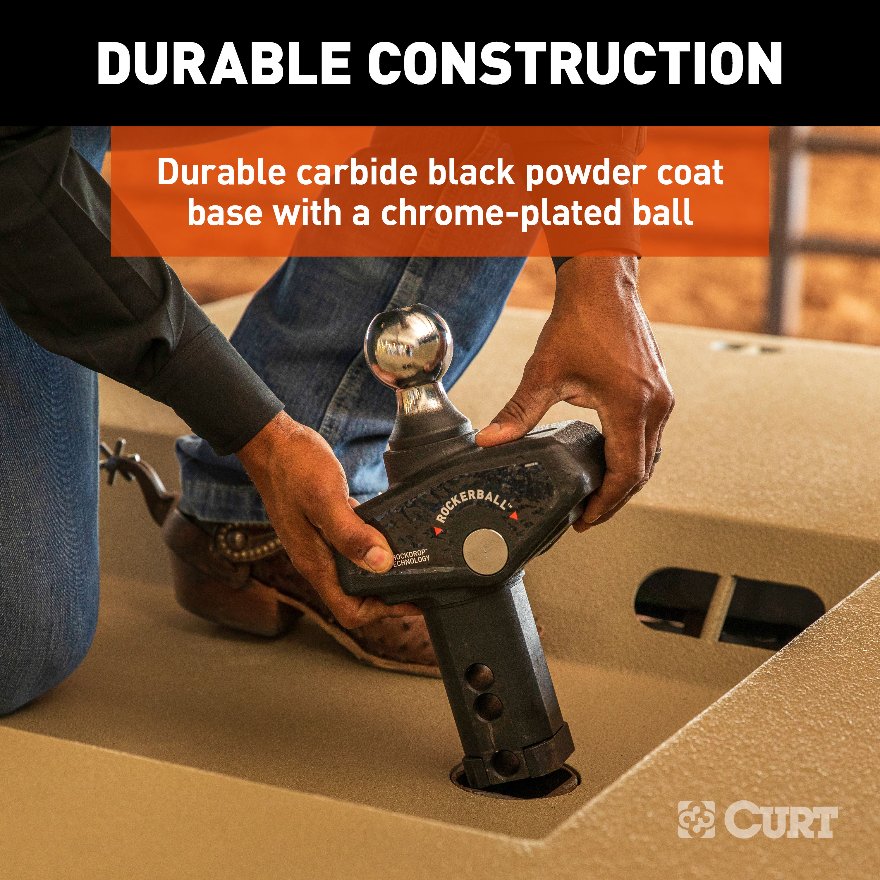 CURT RockerBall 2-5/16" Cushion Hitch Gooseneck Ball Trailer Hitch Ball thumbnail 7