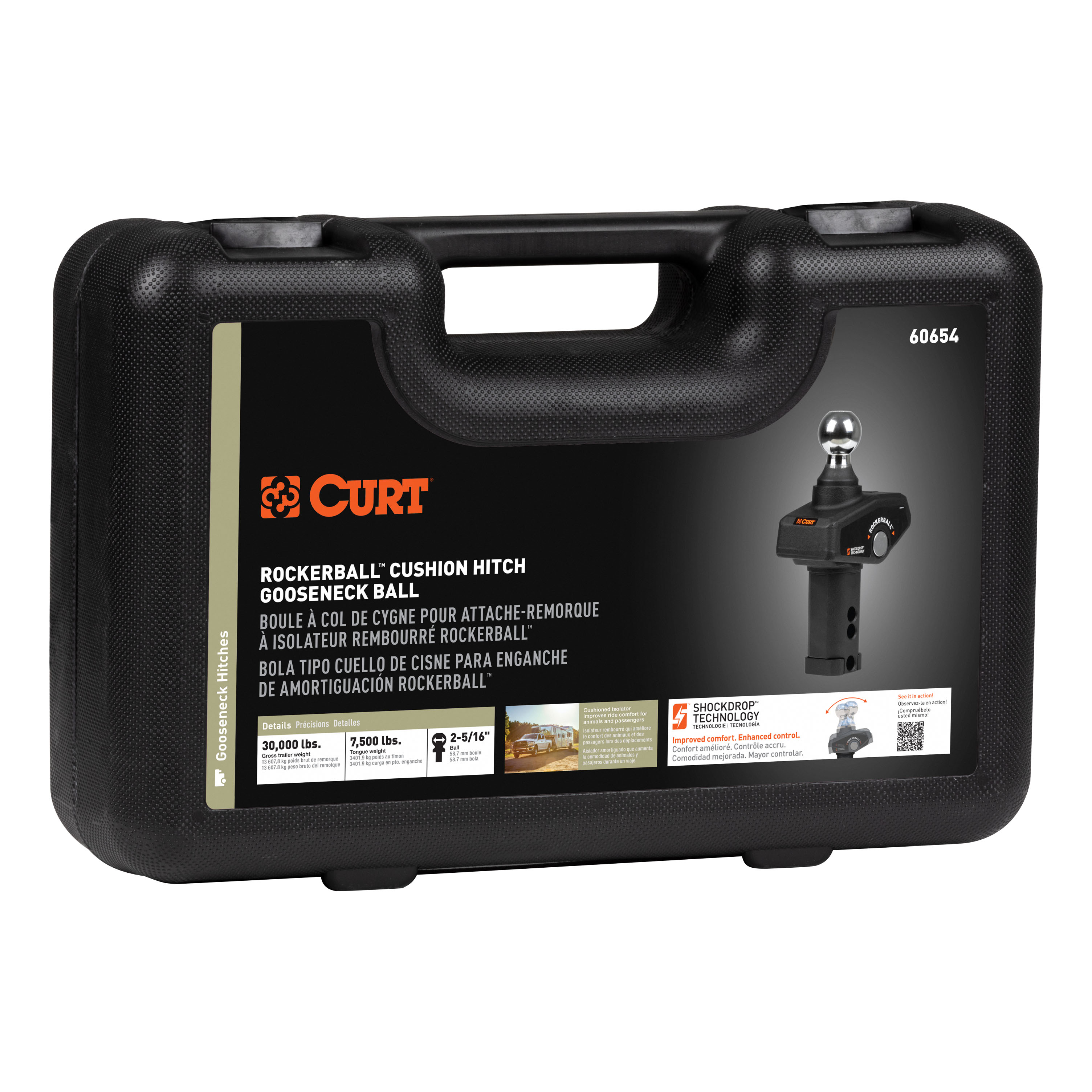 CURT RockerBall 2-5/16" Cushion Hitch Gooseneck Ball Trailer Hitch Ball thumbnail 9