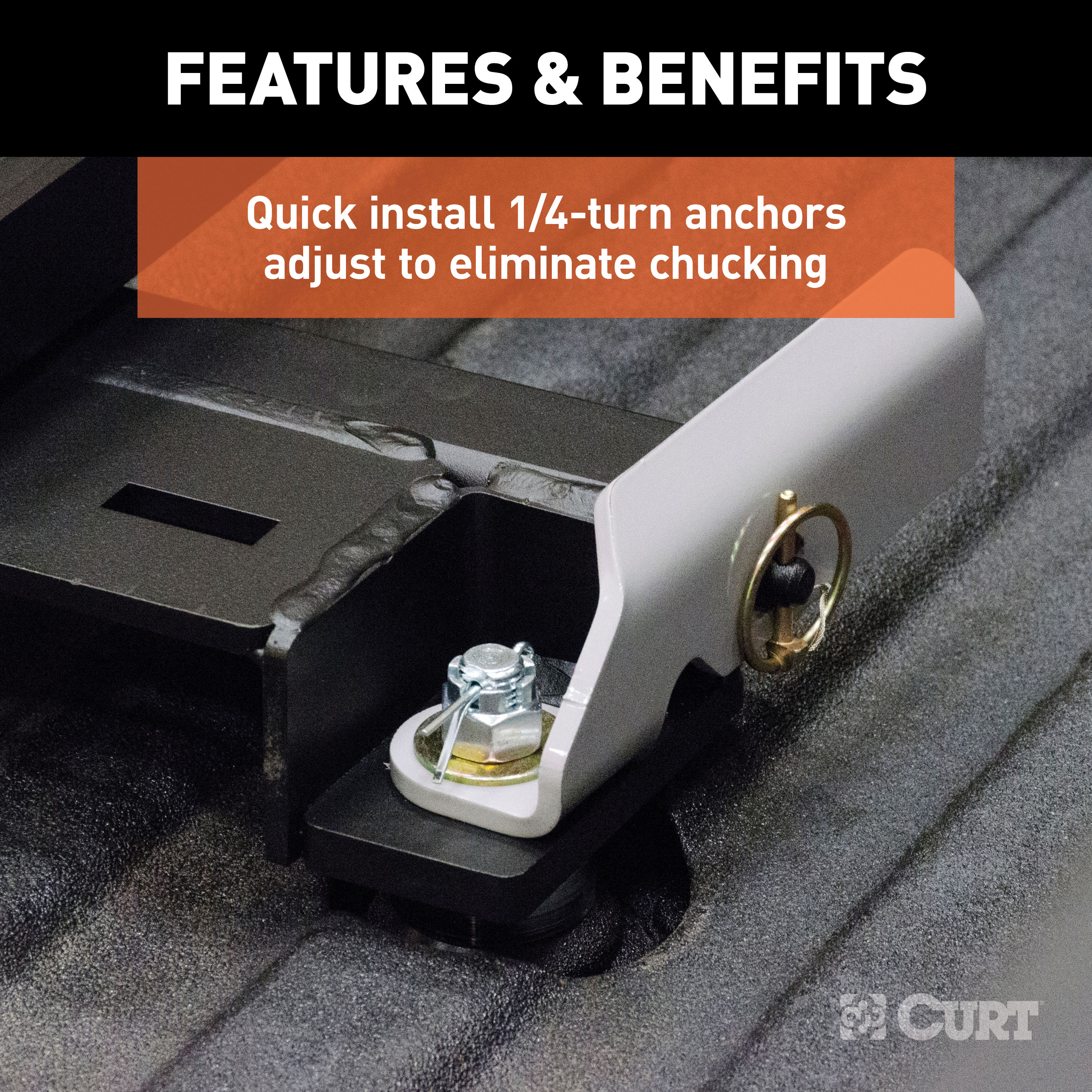 CURT 16K, 16K, A16 Sliding 5th Wheel Hitch, 16K, Select Silverado, Sierra, 6.5' Bed Puck System thumbnail 3