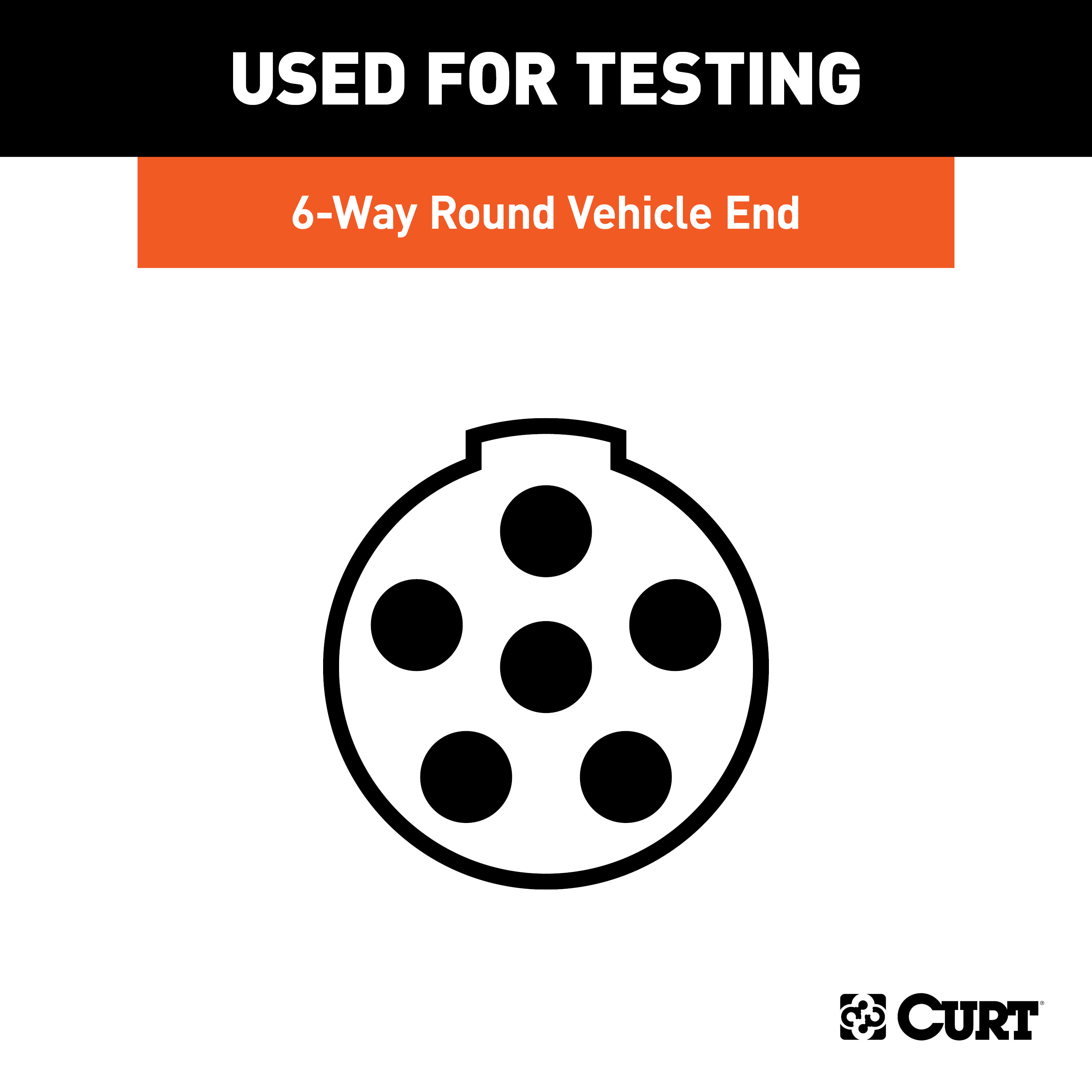 CURT 6-Way Round Connector Tester Trailer Wire Tester thumbnail 4