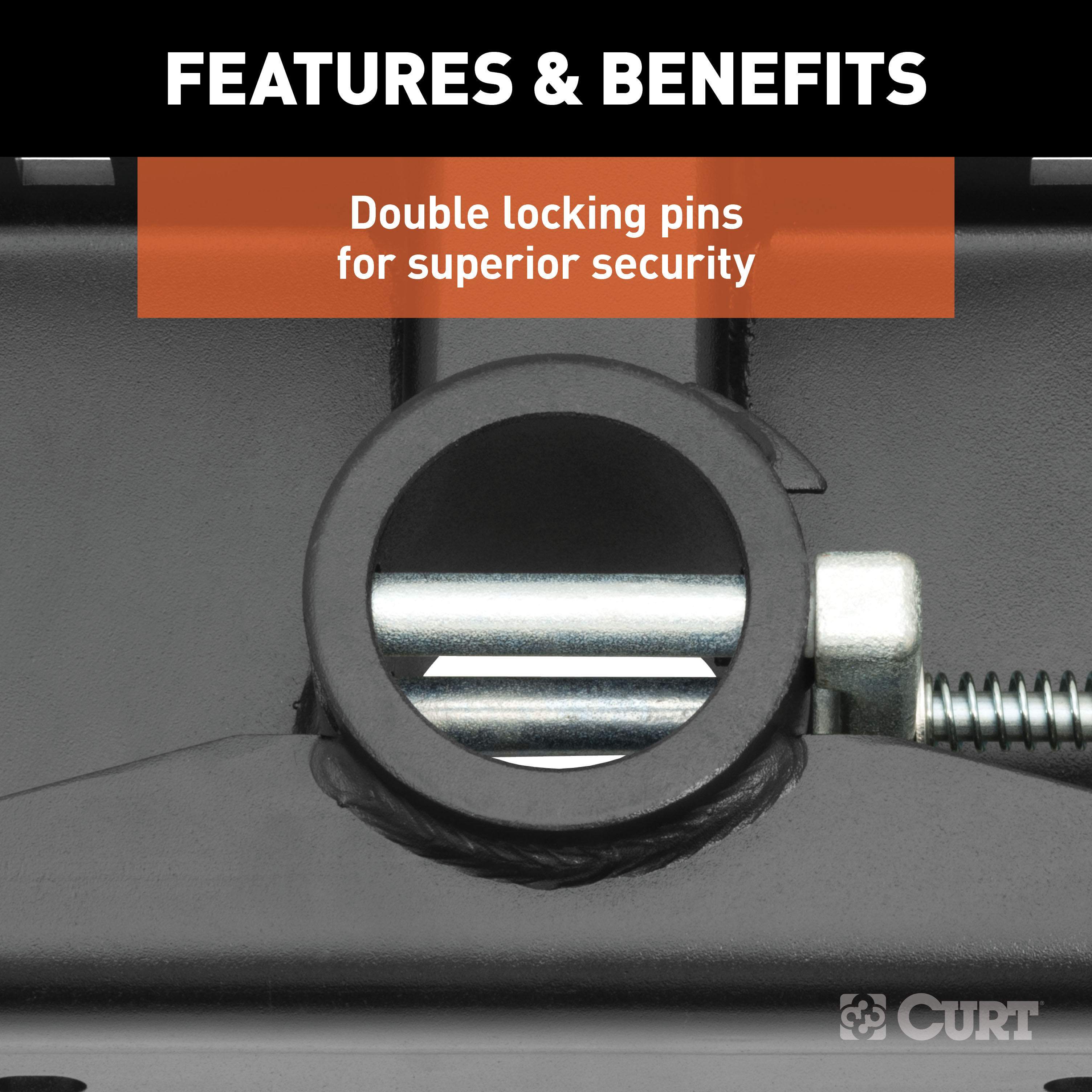 CURT Double Lock 2-5/16" Offset Gooseneck Ball (4" Rearward Offset) Gooseneck Trailer Hitch Ball thumbnail 3