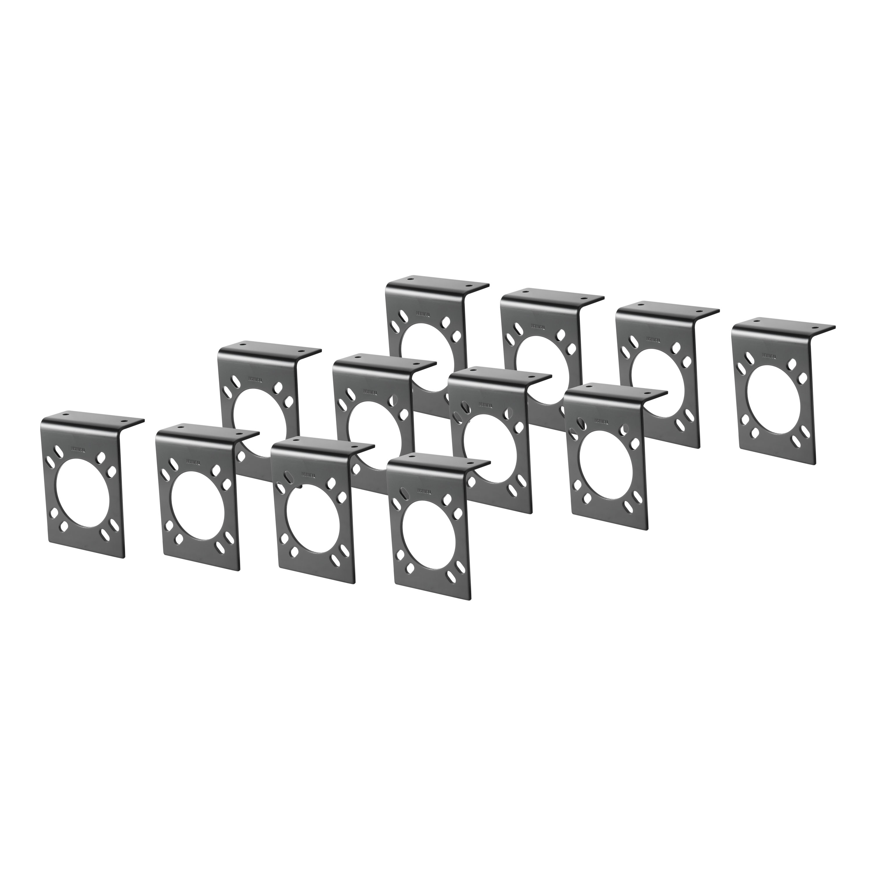 CURT Connector Mounting Brackets for 7-Way RV Blade (Black, 12-Pack) Trailer Wire Connector Mounting Bracket thumbnail 0