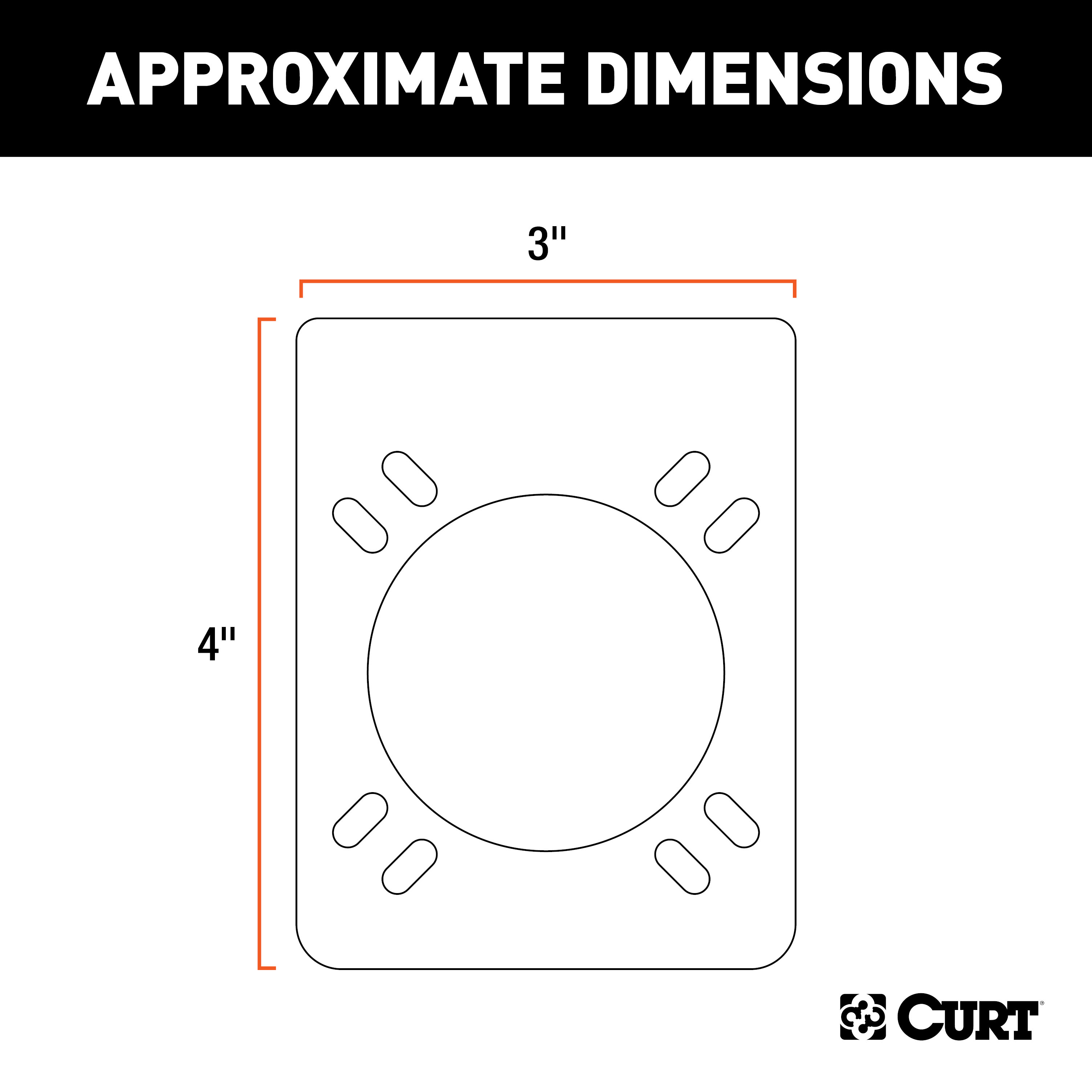 CURT Connector Mounting Brackets for 7-Way RV Blade (Black, 12-Pack) Trailer Wire Connector Mounting Bracket thumbnail 2