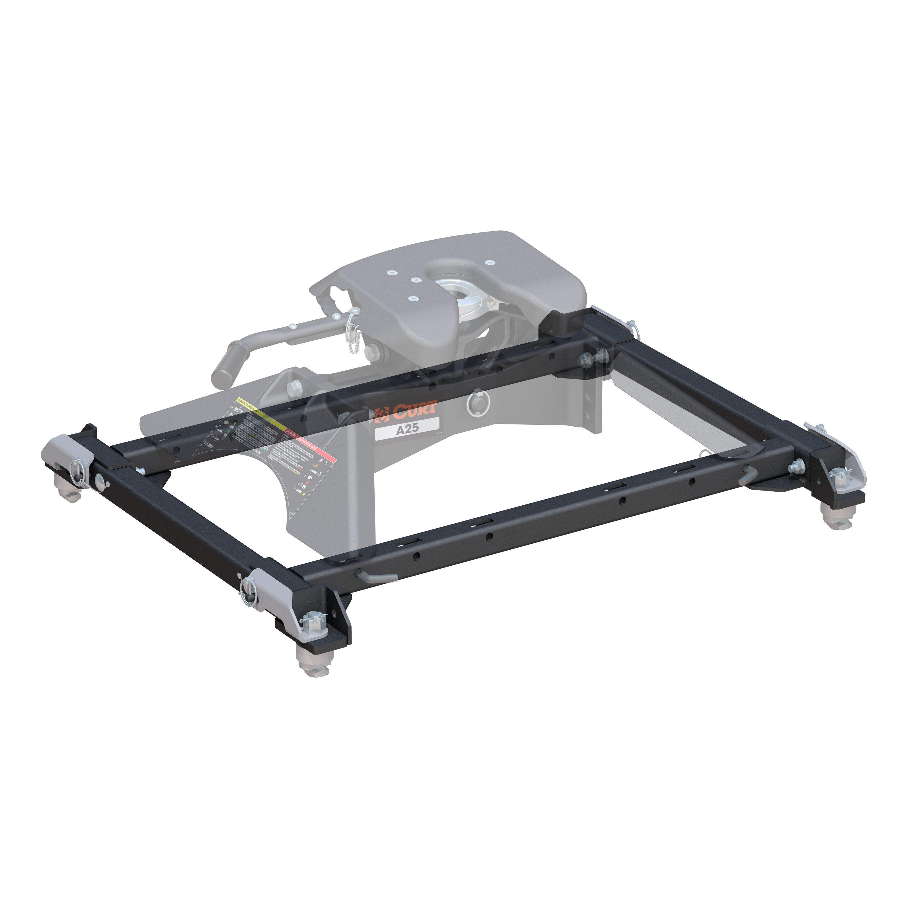 CURT Puck System 5th Wheel Adapter with Rails, Select Ram 2500, 3500 Fifth Wheel Trailer Hitch thumbnail 1
