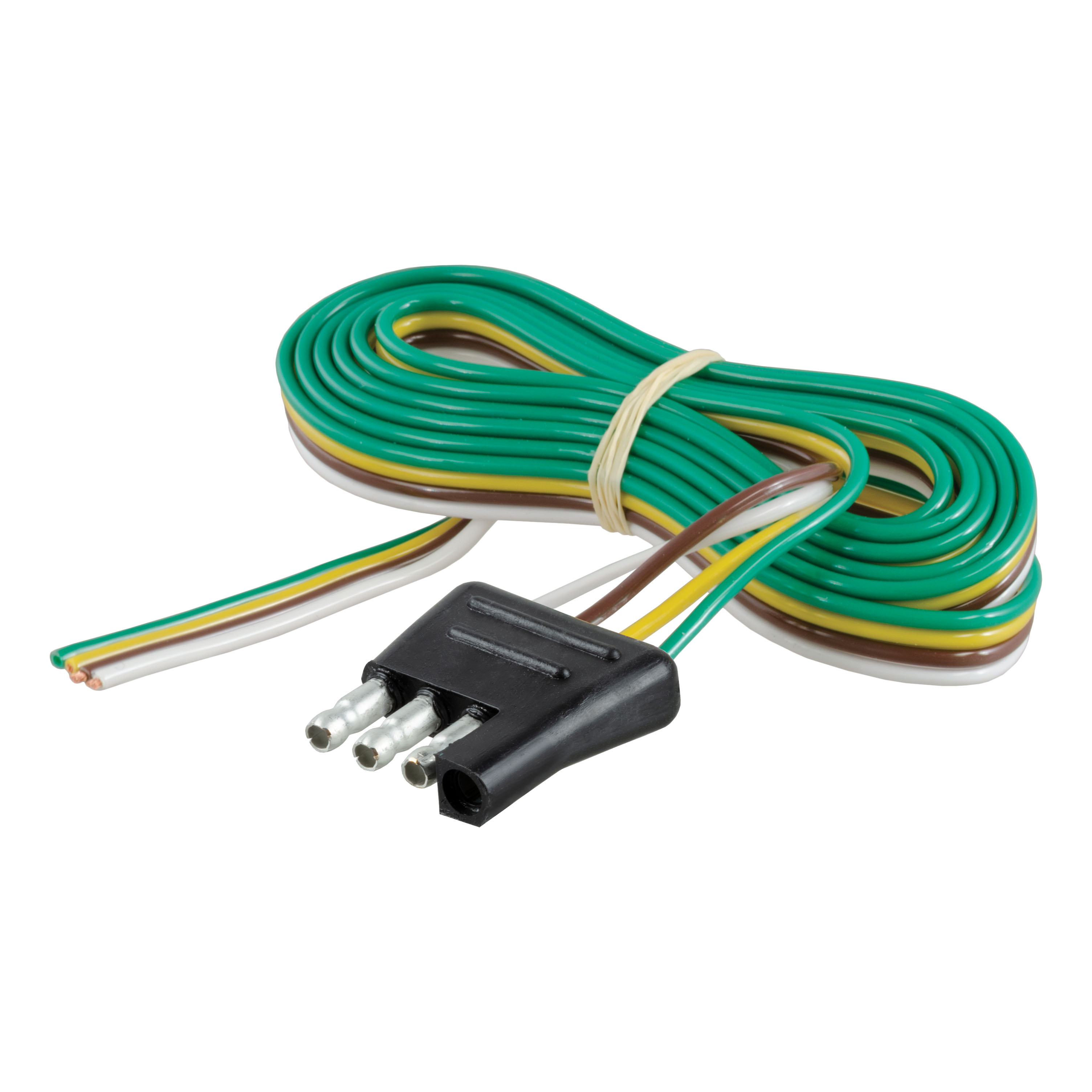 CURT 4-Way Flat Connector Plug with 48" Wires (Trailer Side, Packaged) Trailer Connector Kit thumbnail 4