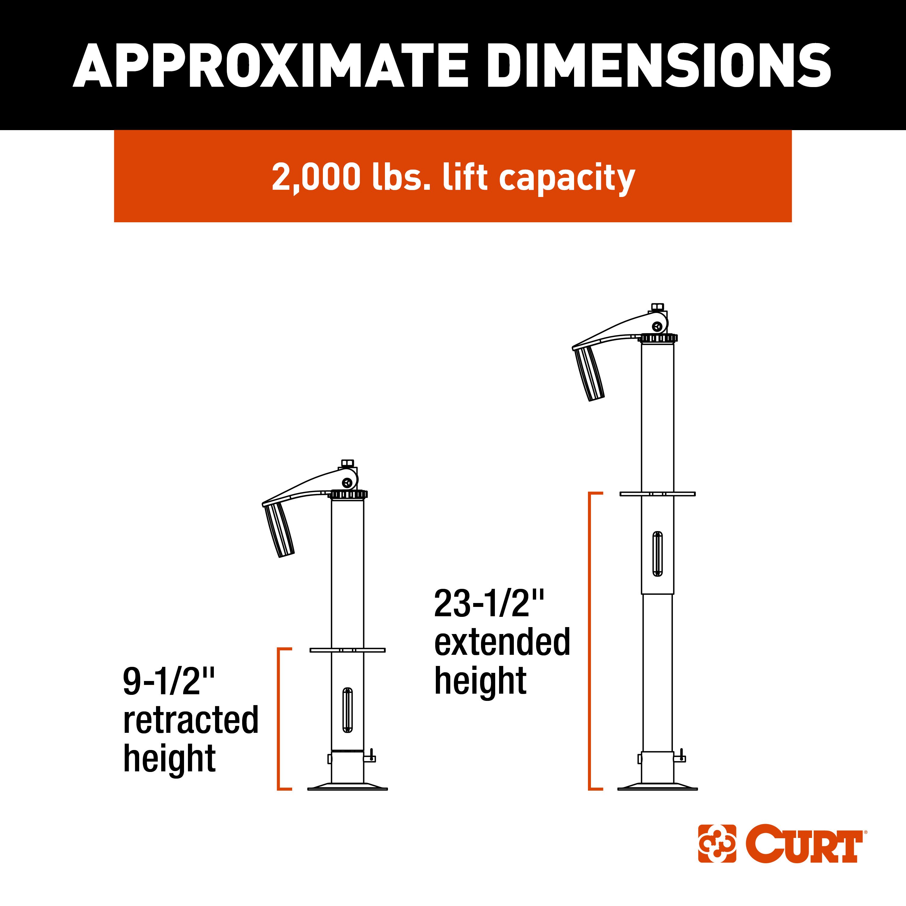 Lippert Lippert Quick Drop Drill-Operated Tongue Jack, 2,000 lbs, 14" Travel 733926 thumbnail 8