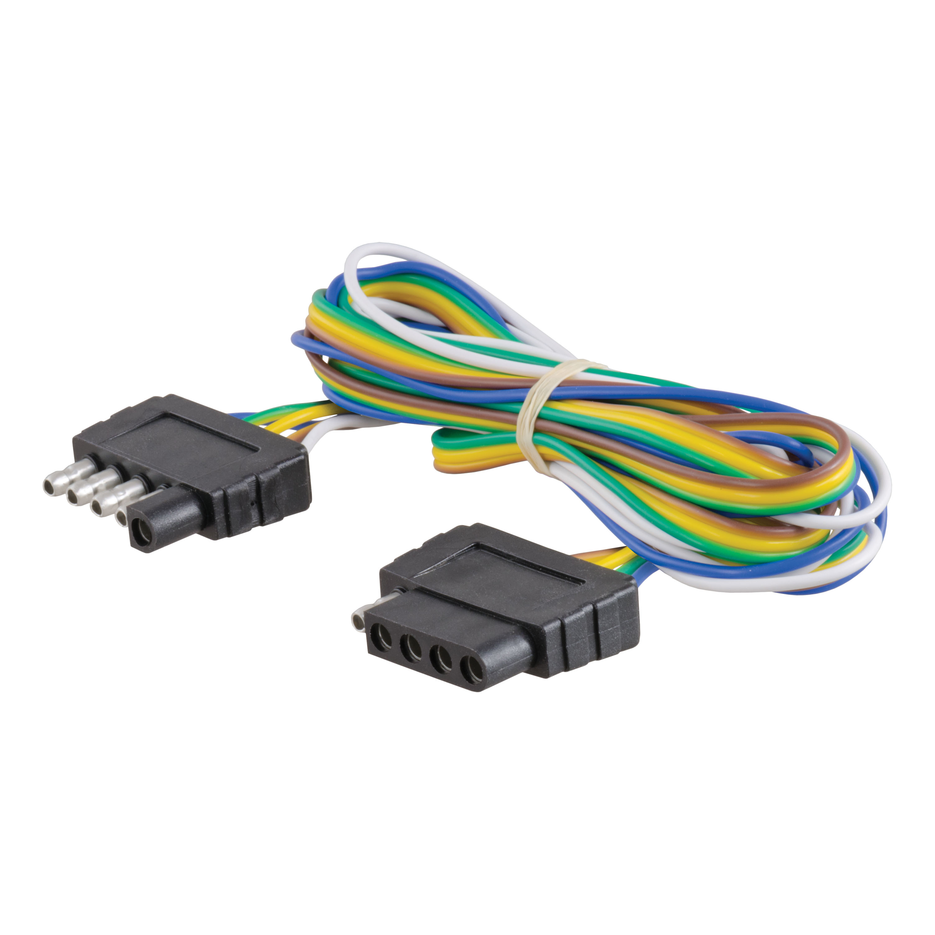 CURT 5-Way Flat Connector Plug & Socket with 72" Wires (Packaged) Trailer Connector Kit thumbnail 3