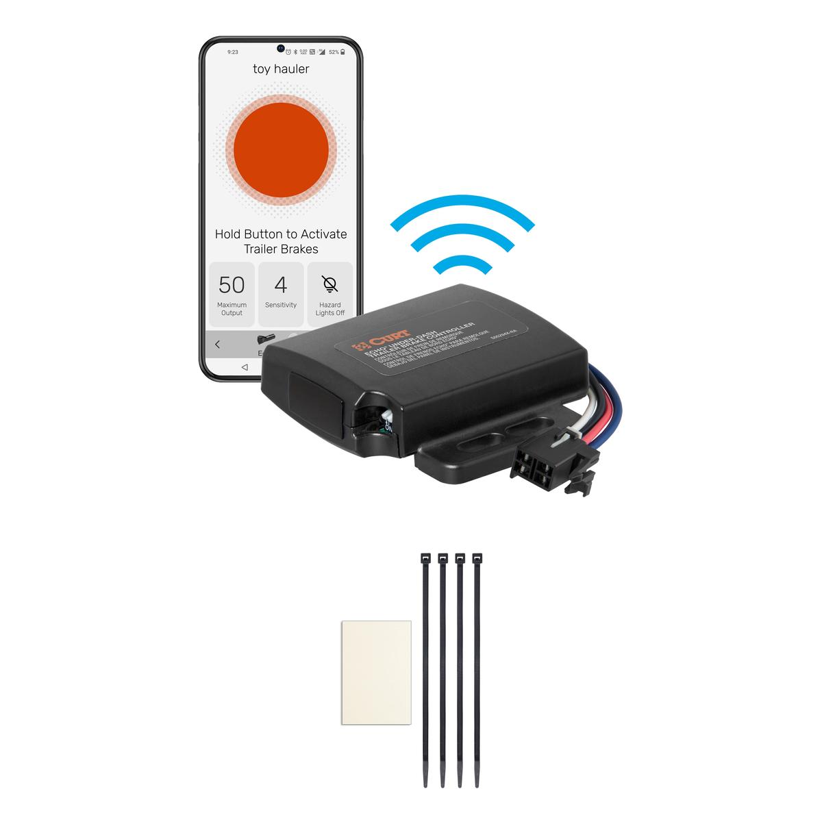 CURT Echo Hidden Under-Dash Trailer Brake Controller – Bluetooth, App Controlled, Plug & Play, 1-4 Axles thumbnail 0