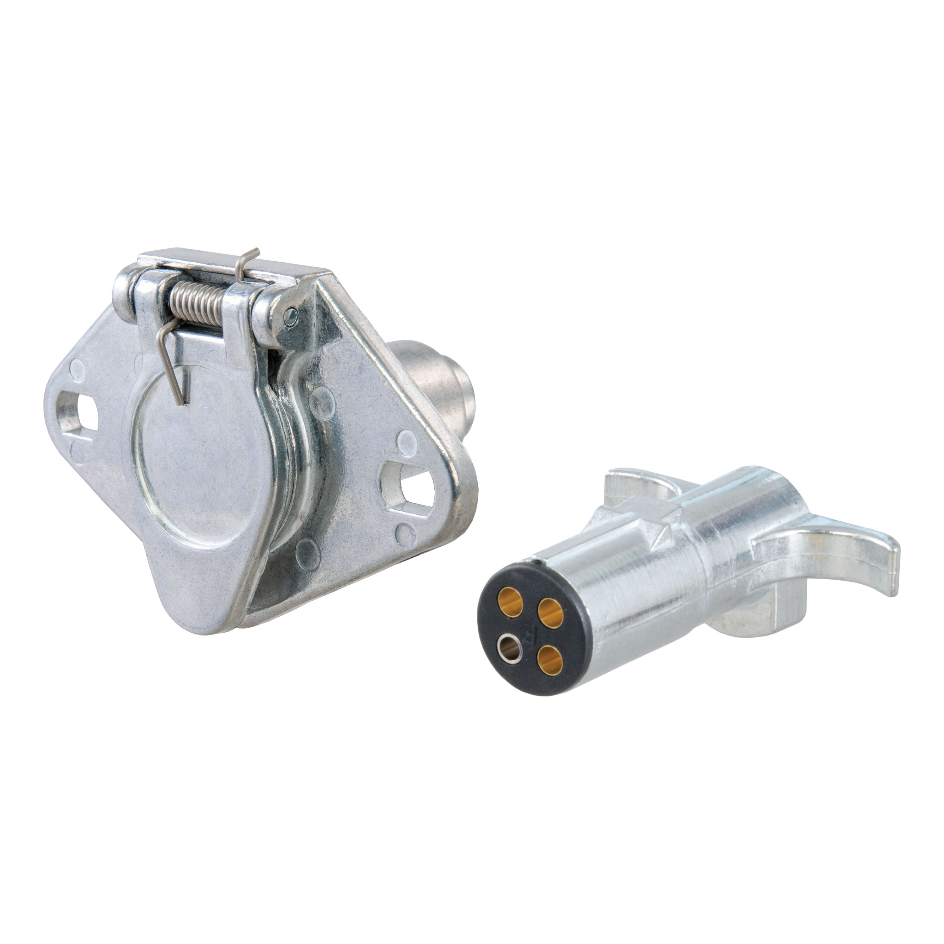 CURT 4-Way Round Connector Plug & Socket (Packaged) Trailer Connector Kit thumbnail 0