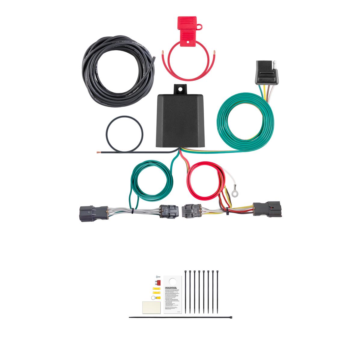 CURT Custom Wiring, 4-Way Flat Output, Select Hyundai Entourage, Kia Sedona, Seltos Trailer Connector Kit thumbnail 0
