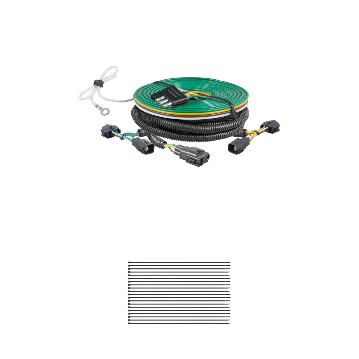 CURT Custom Towed-Vehicle RV Wiring Harness, Select Jeep Wrangler TJ Trailer Connector Kit thumbnail 0