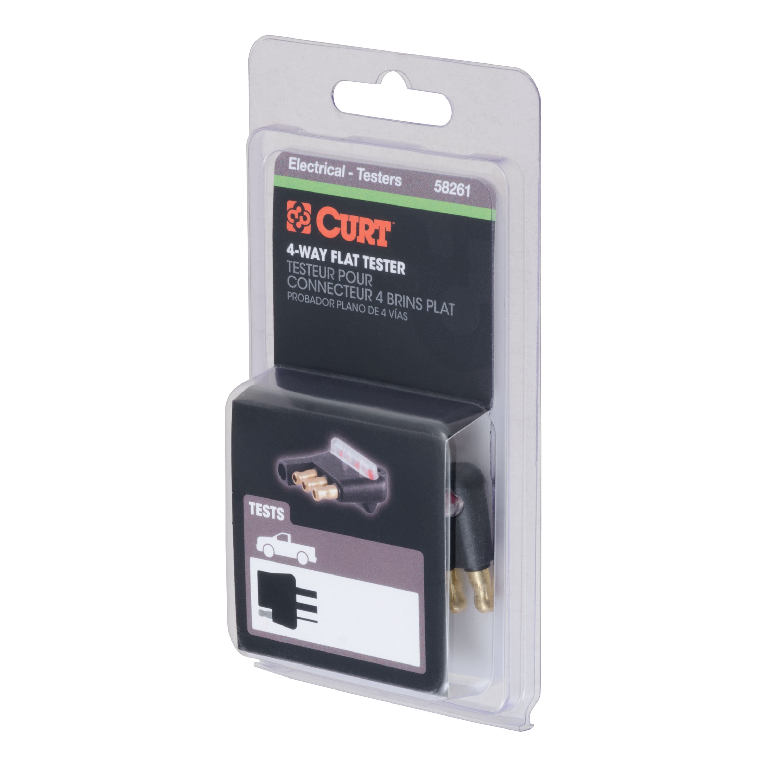CURT 4-Way Flat Connector Tester (Packaged) Trailer Wire Tester thumbnail 3
