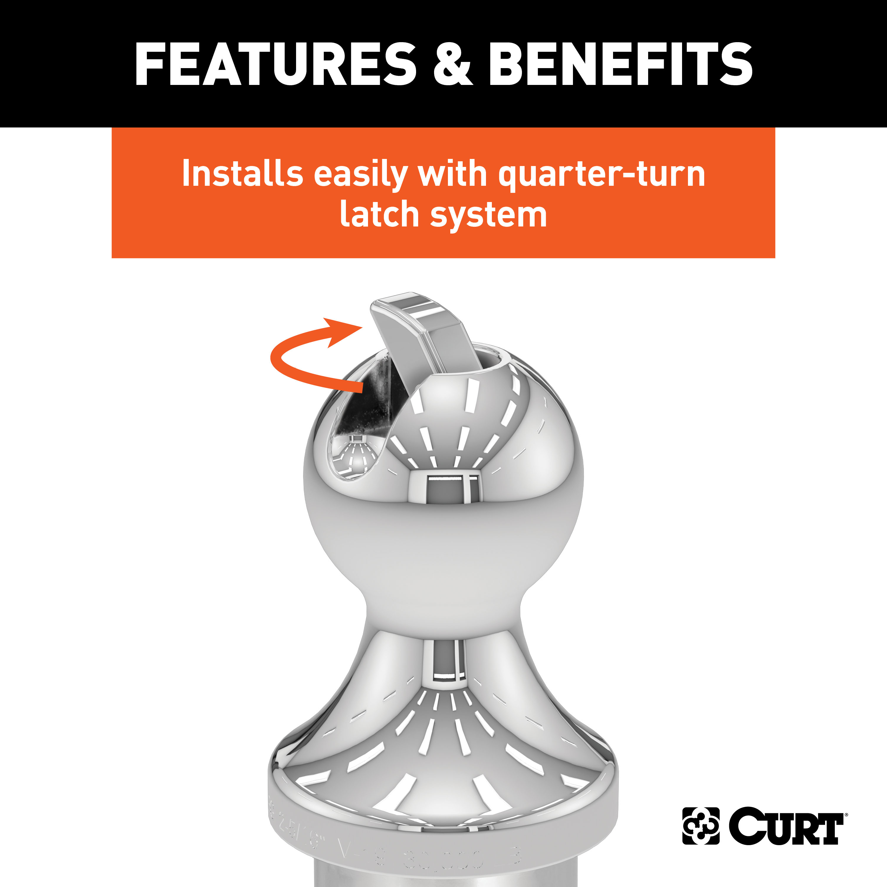 CURT OEM Puck System 2-5/16" Gooseneck Ball, Ram (30K) Trailer Hitch Ball thumbnail 4