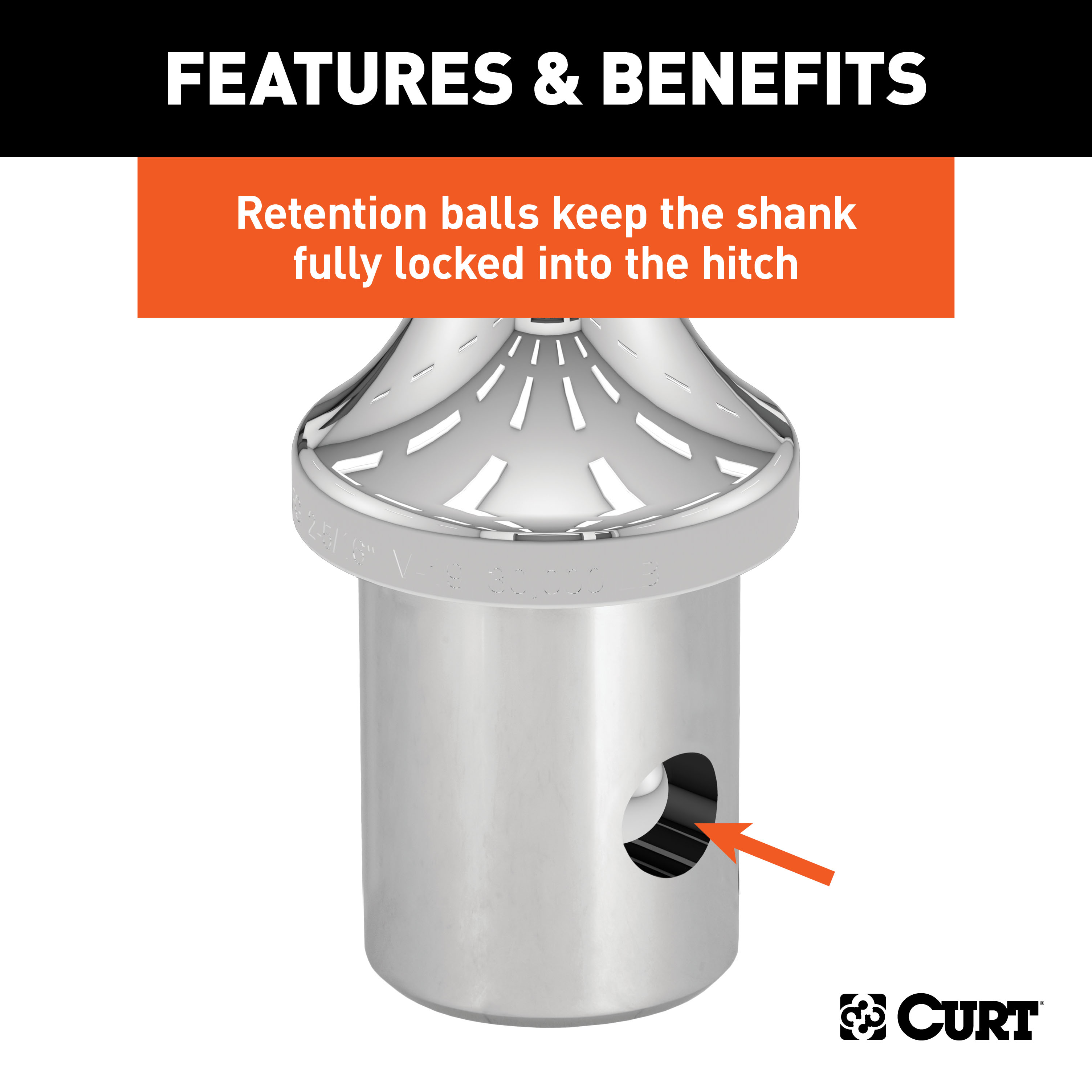 CURT OEM Puck System 2-5/16" Gooseneck Ball, Ram (30K) Trailer Hitch Ball thumbnail 5