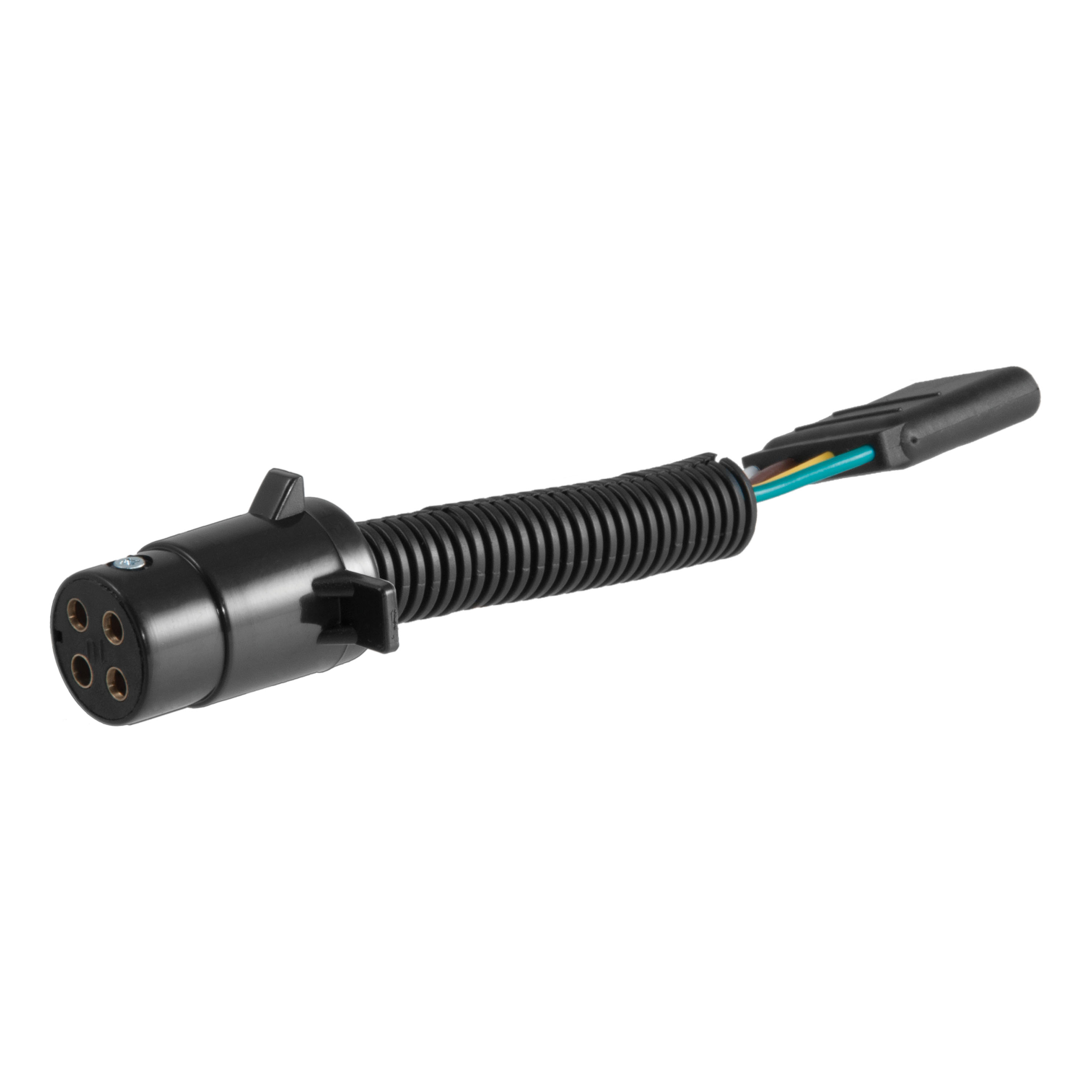 CURT Electrical Adapter (4-Way Round Vehicle to 4-Way Flat Trailer) Trailer Wiring Adapter Connector thumbnail 0