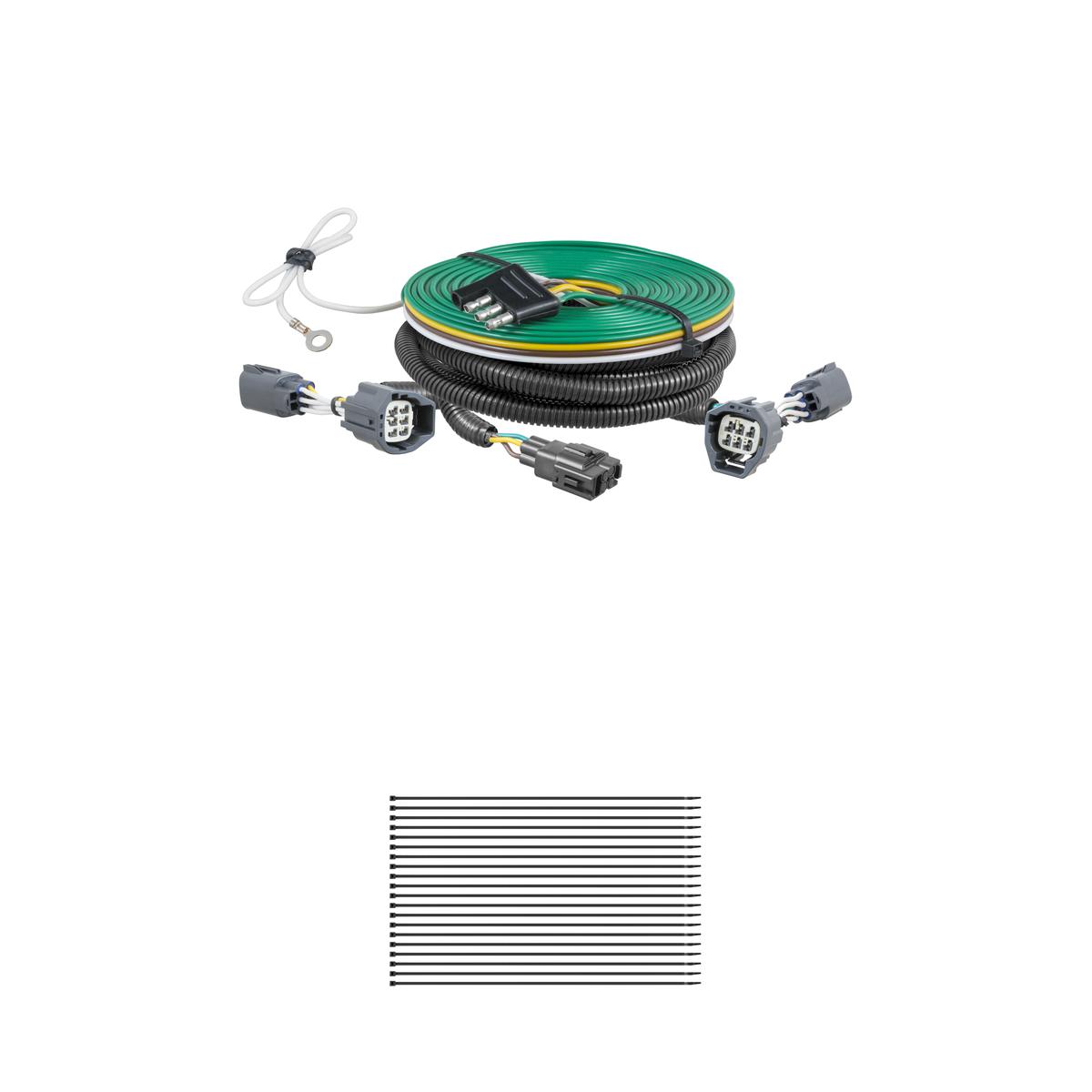 CURT Custom Towed-Vehicle RV Wiring Harness, Select Jeep Wrangler JK Trailer Connector Kit thumbnail 0
