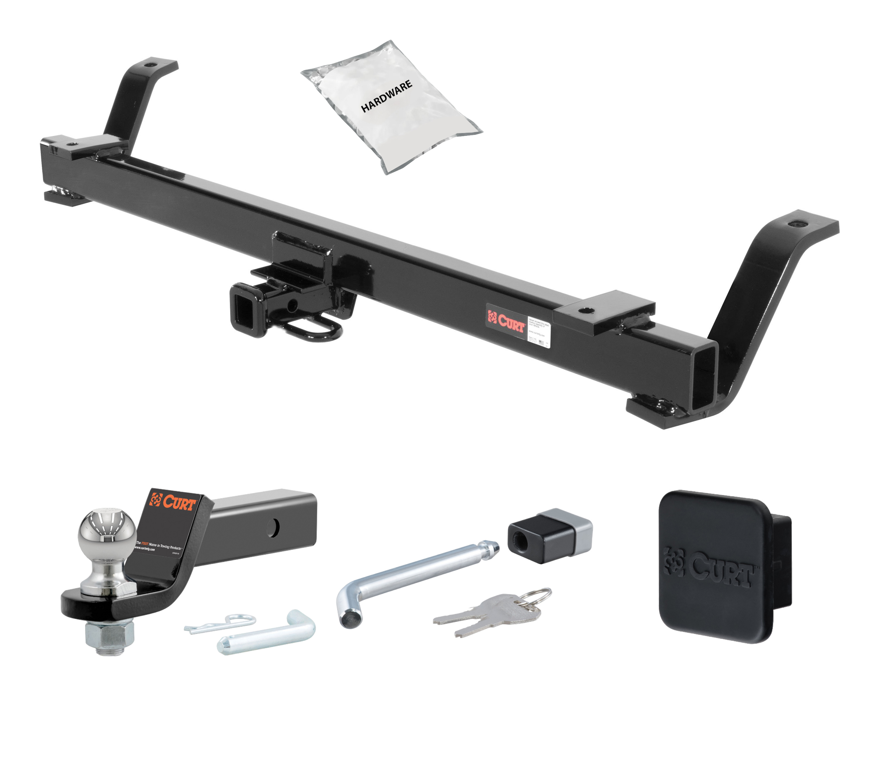 94 - 04 Ford Mustang Convertible 1.25in. CURT Trailer Hitch + Ball Mount + Cover + Lock Kit by CURT HWA965 thumbnail 0