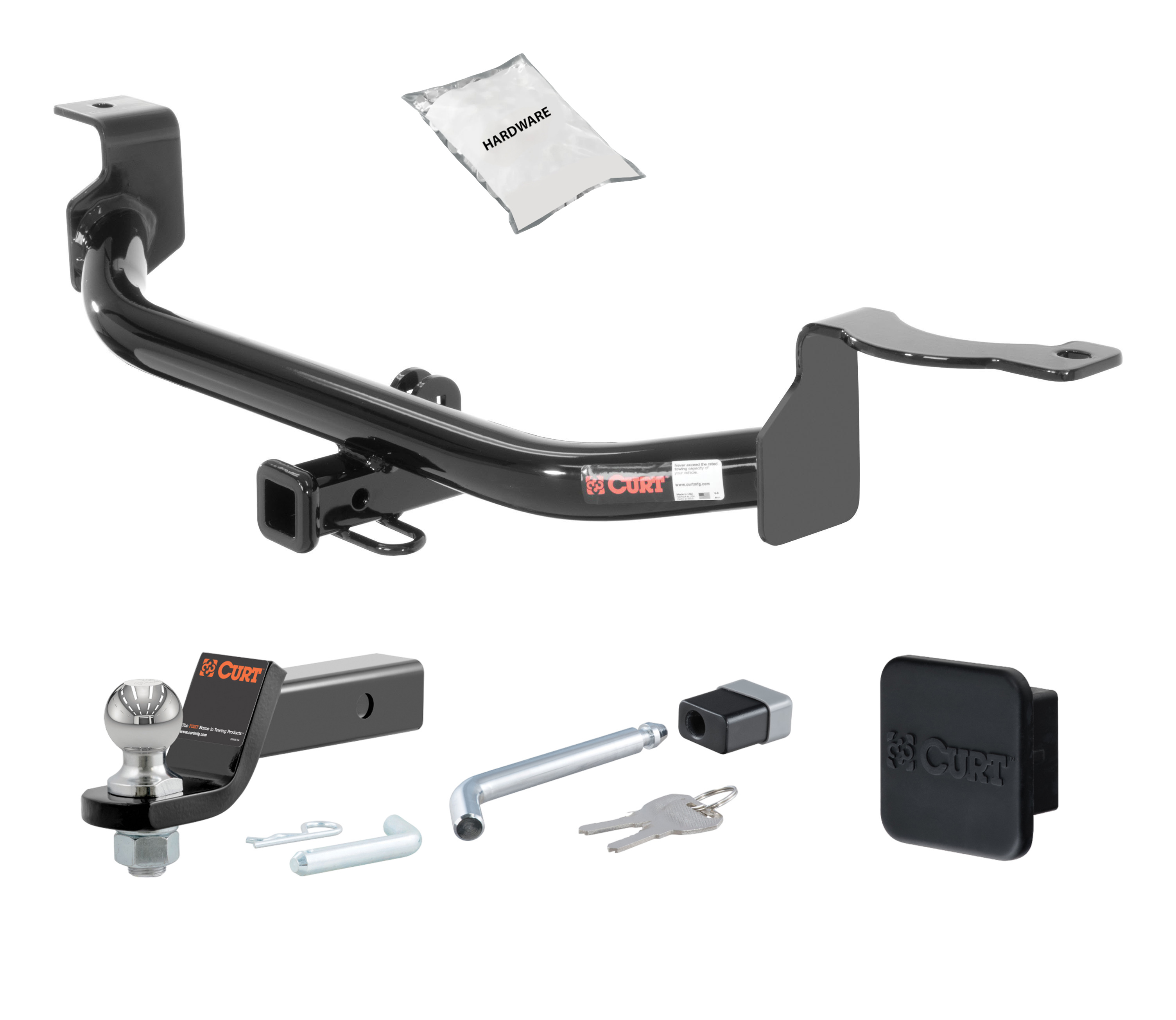 11 - 16 HONDA CR-Z -- 1.25in. CURT Trailer Hitch + Ball Mount + Cover + Lock Kit by CURT HWA1359 thumbnail 0