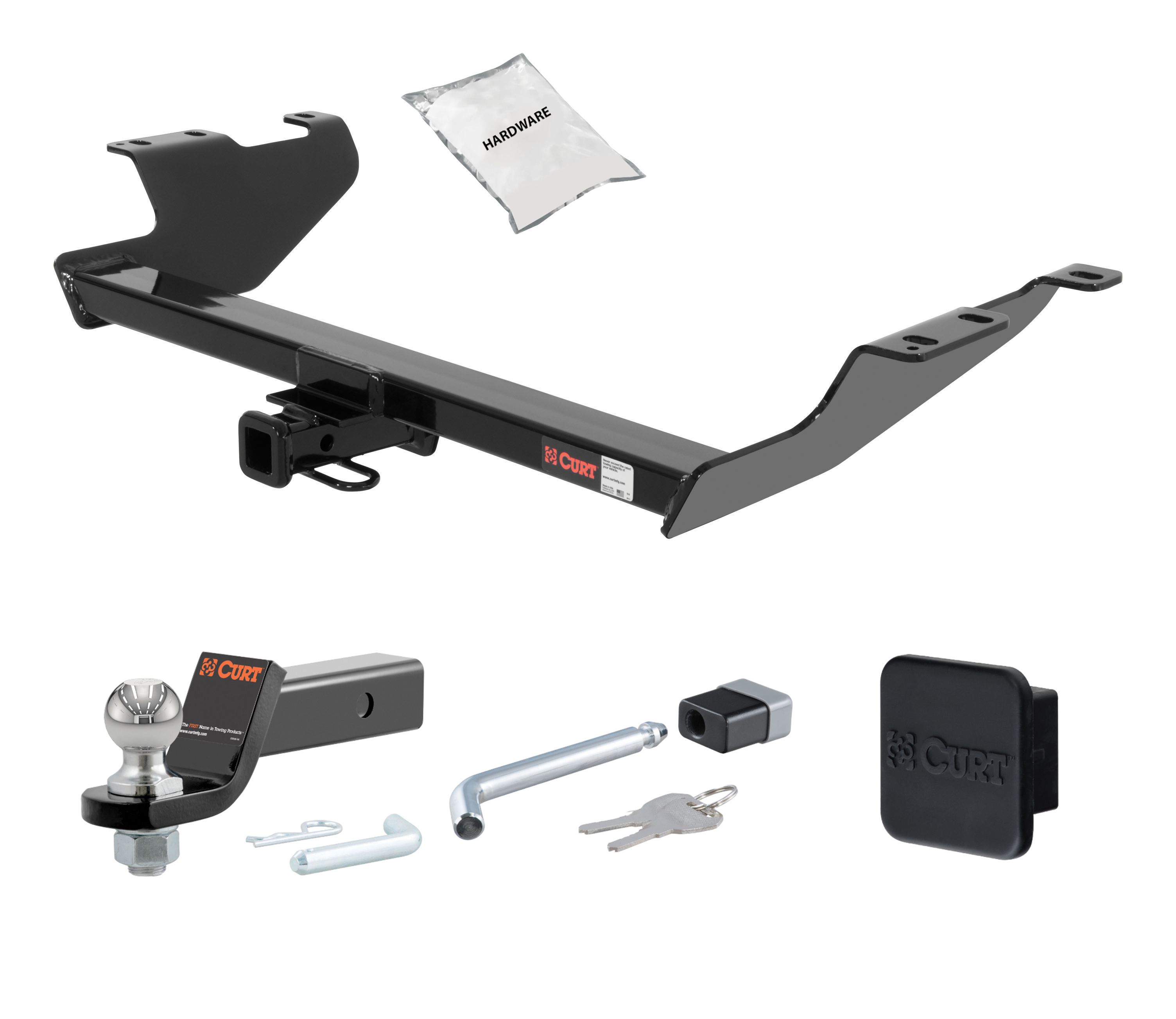 08 - 15 Scion xB -- 1.25in. CURT Trailer Hitch + Ball Mount + Cover + Lock Kit by CURT HWA2245 thumbnail 0