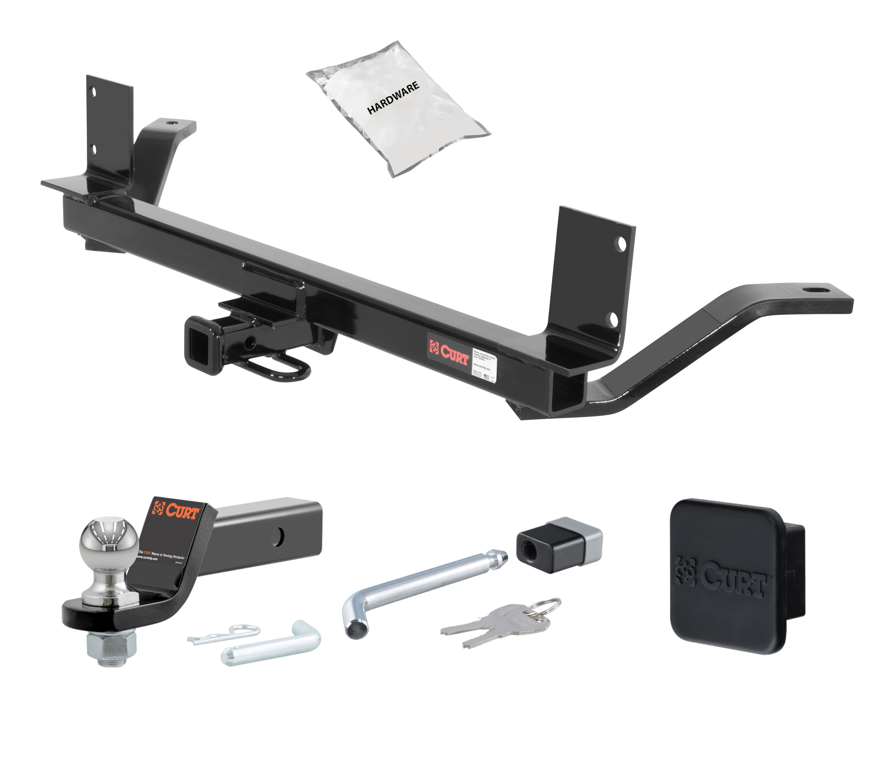 99 - 01 Chrysler LHS -- 1.25in. CURT Trailer Hitch + Ball Mount + Cover + Lock Kit by CURT HWA638 thumbnail 0